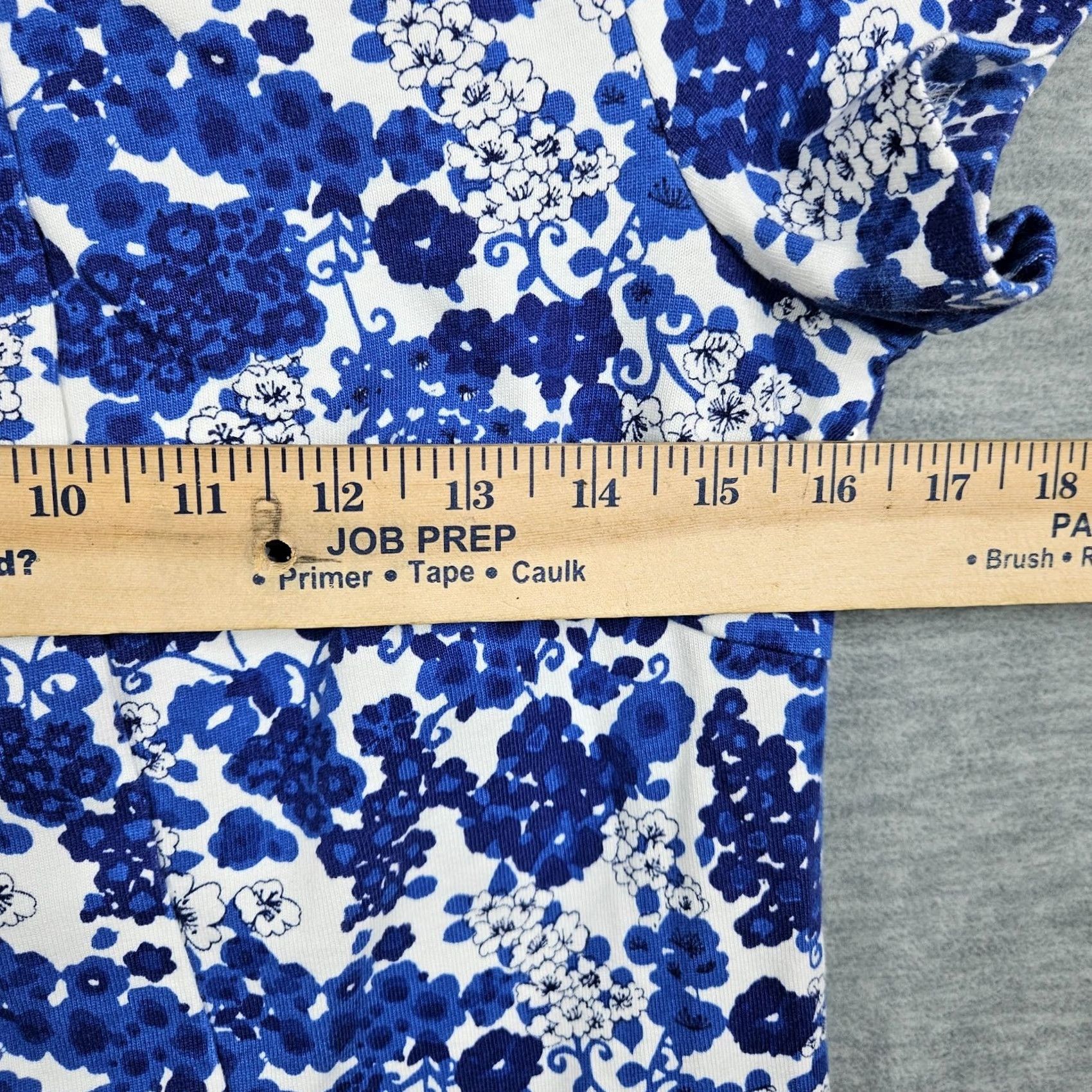 Boden Boden Dress Floral Print Short Sleeve Shift Dress Women 6R Blue White Cotton All Season Vintage No Size 28" / US 6 / IT 42 - 5 Thumbnail