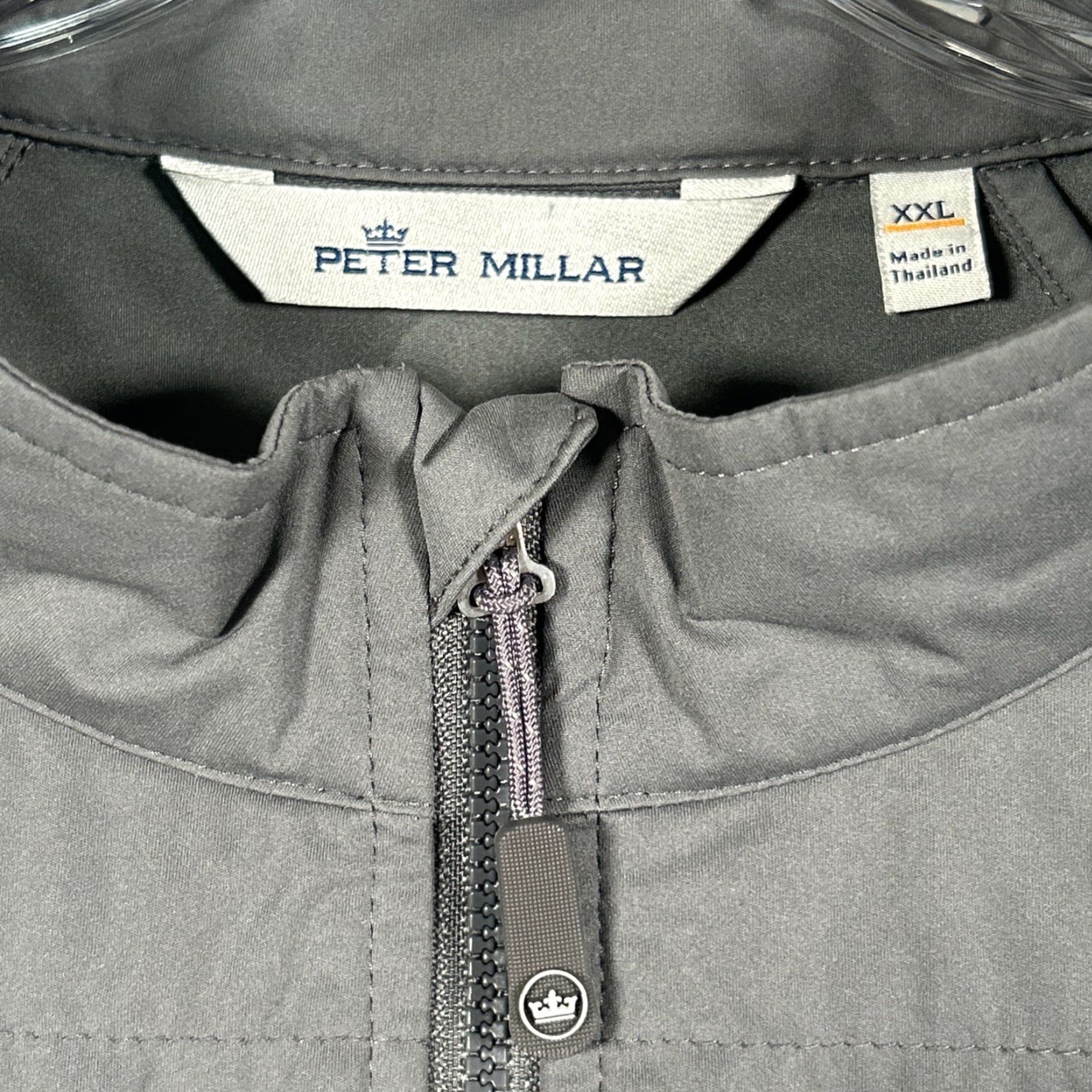 Peter Millar Peter Millar Jacket Mens 2XL Windbreaker Full Zip Gray Lightweight Golf Outdoors Spring Fall Winter Short Stand-Up Collar Size US XXL / EU 58 / 5 - 2 Thumbnail