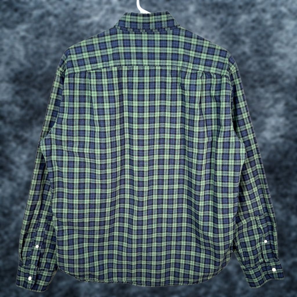 J.Crew J. Crew Shirt Button-Down Slim Fit Plaid Green Blue Cotton Mens Large L Size US L / EU 52-54 / 3 - 1 Thumbnail