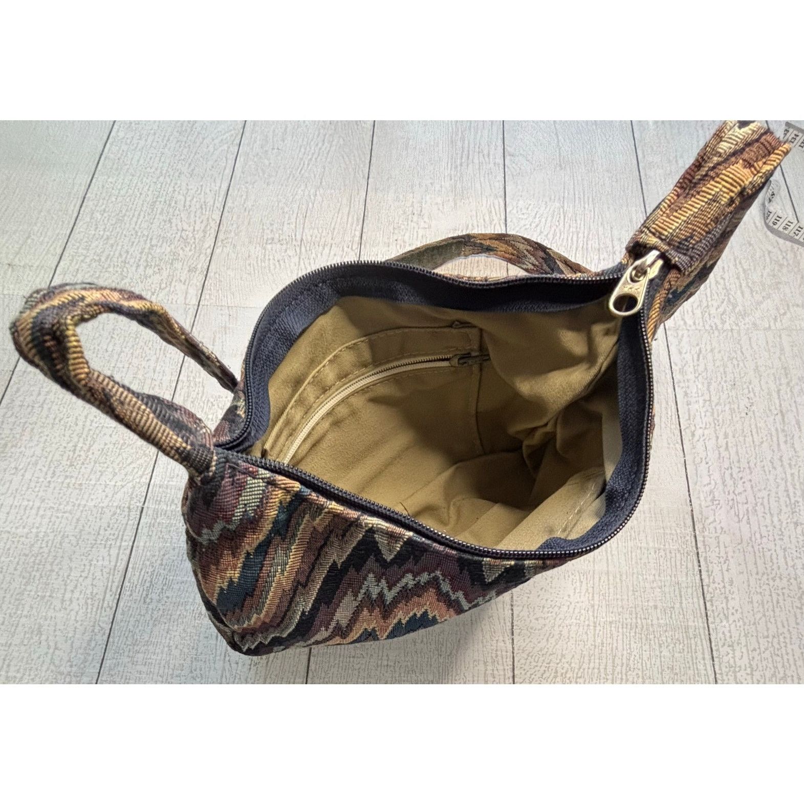 Other Rita's Handbag Multicolor Woven Zigzag Tapestry Purse Size ONE SIZE - 4 Thumbnail