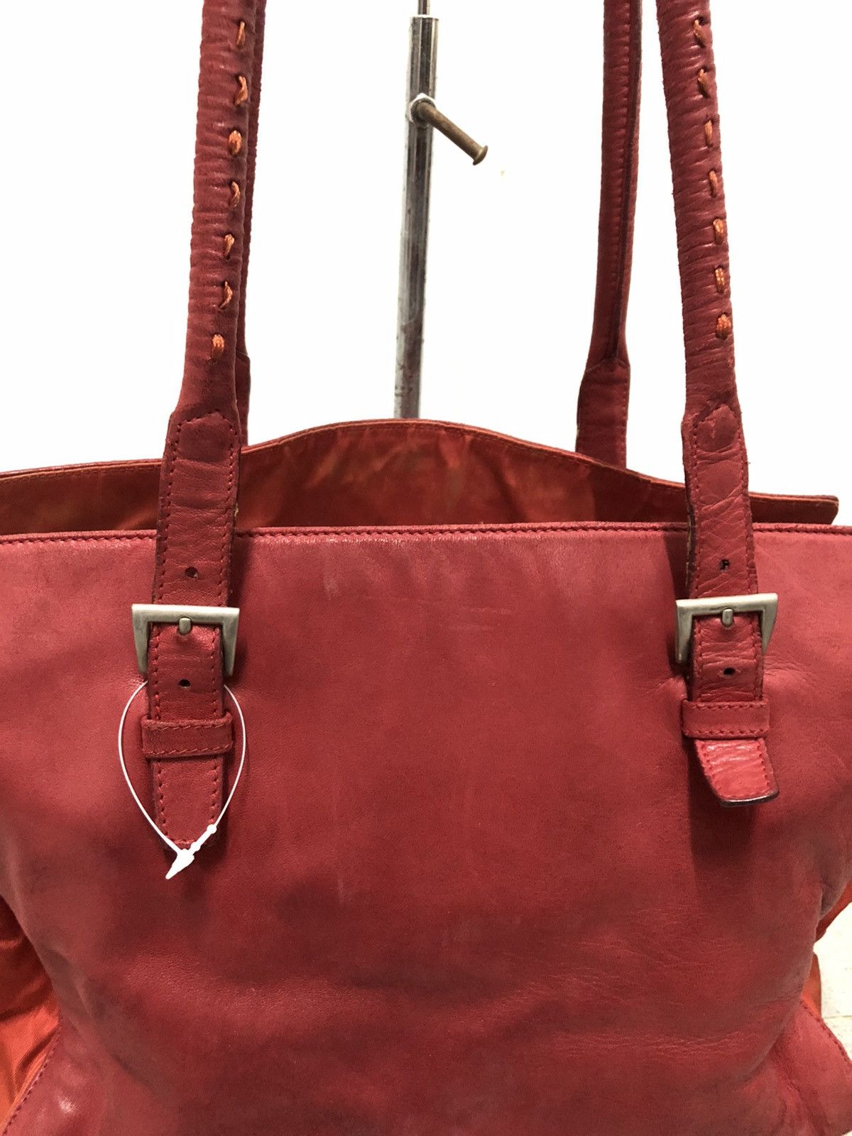 Prada × Vintage Vintage Prada Red Leather Shoulder Bag Size ONE SIZE - 9 Thumbnail