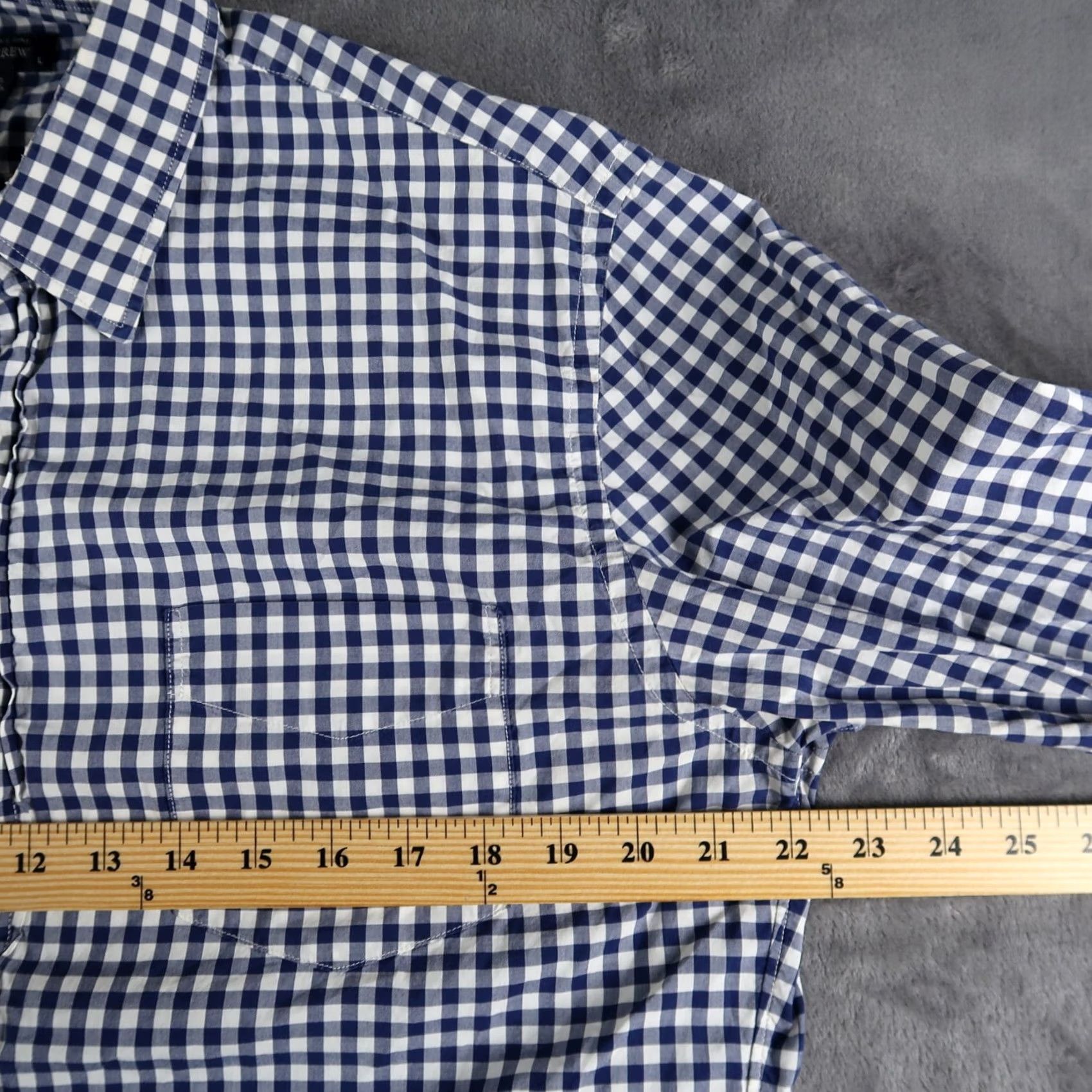 J.Crew J. Crew Men Button-Up Shirt Long Sleeve 2-PLY 100% Cotton Size L Blue White Size US L / EU 52-54 / 3 - 7 Thumbnail
