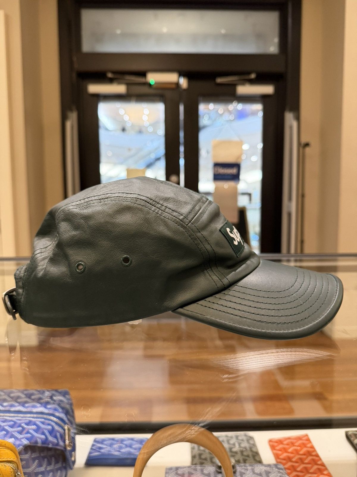 Supreme Supreme Leather Camp Cap - Green Size ONE SIZE - 3 Thumbnail