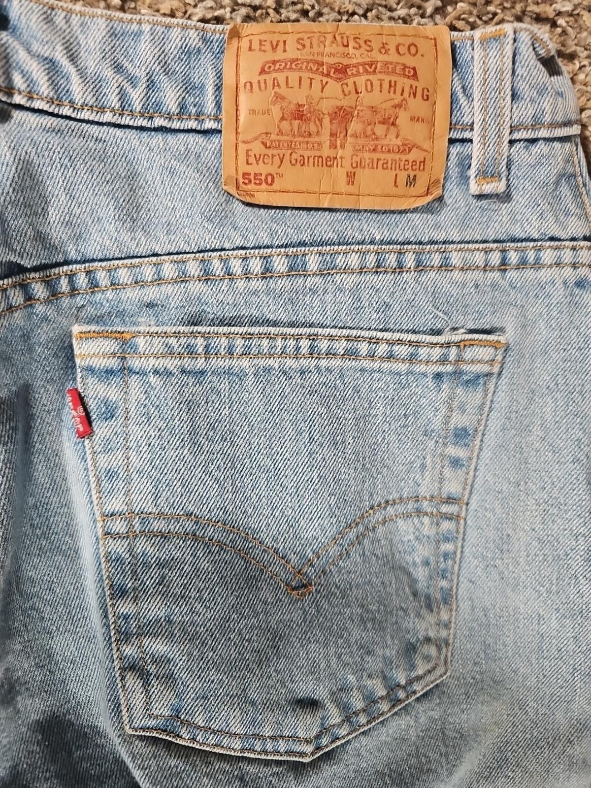 Levi's Levis 550 Relaxed Fit Tapered Leg Blue Jeans Size 38" / US 16 / IT 52 - 7 Thumbnail
