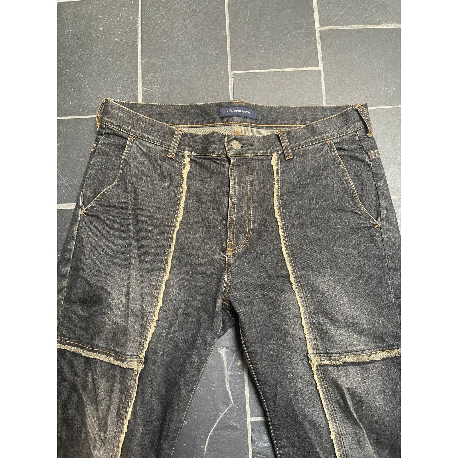John Undercover John Undercover Skinny Denim Washed Zipper Flared Jeans Size US 32 / EU 48 - 2 Thumbnail