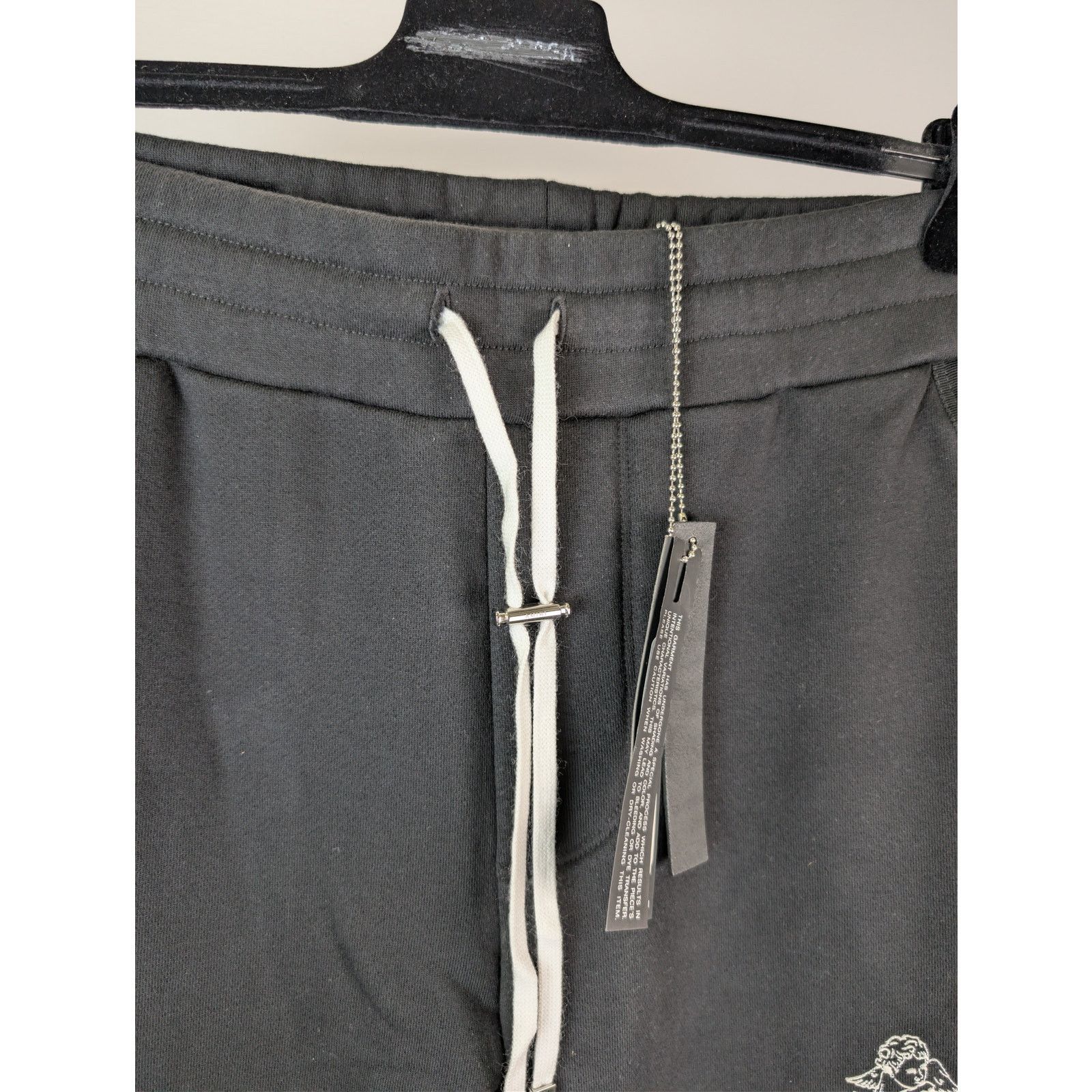 Amiri o1rshd1 Crystal Outline Cherub Sweatpants in Black Size US 32 / EU 48 - 7 Thumbnail