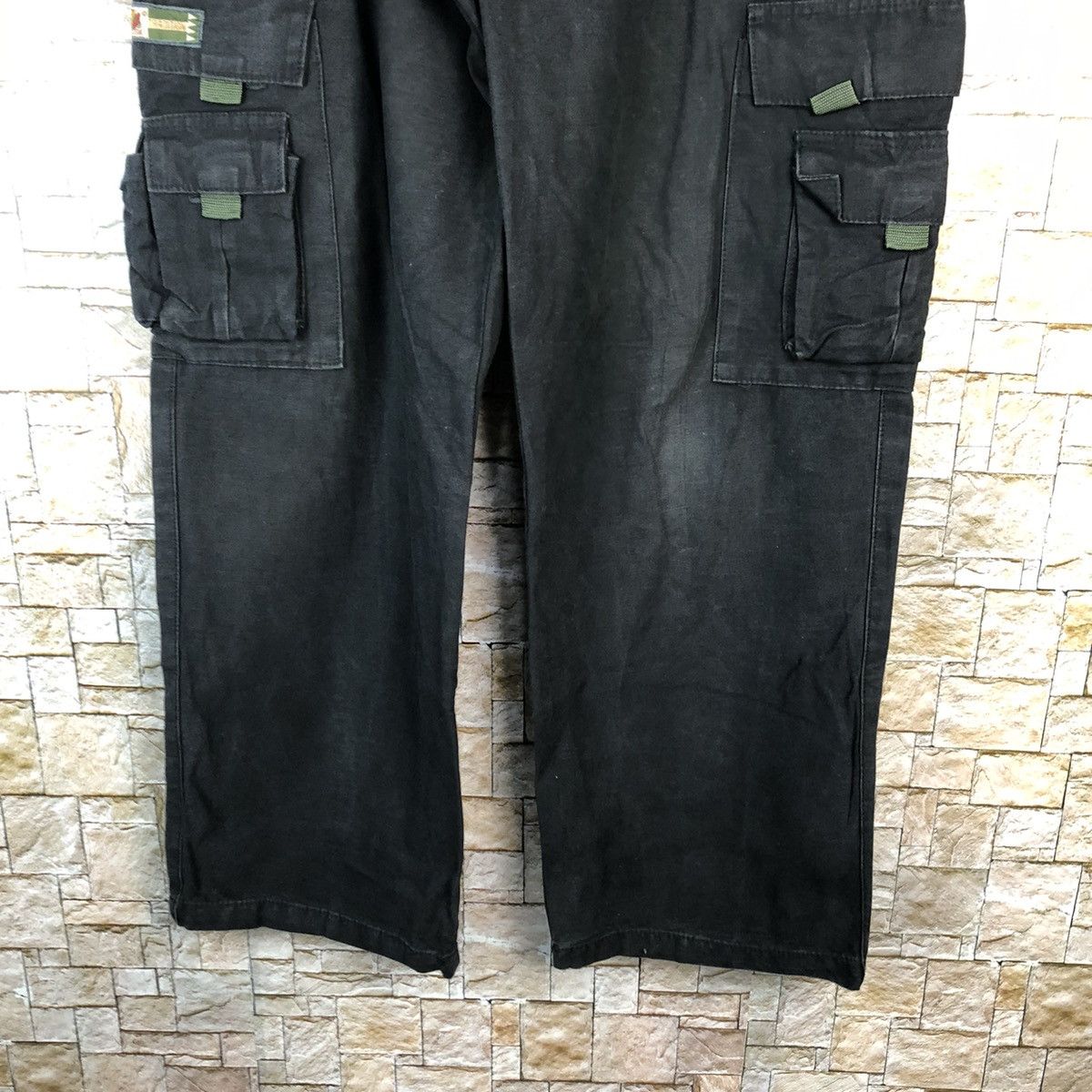 Japanese Brand ZMJ Black Cargo utility tactical Multipocket Pants #A986 Size US 34 / EU 50 - 6 Thumbnail