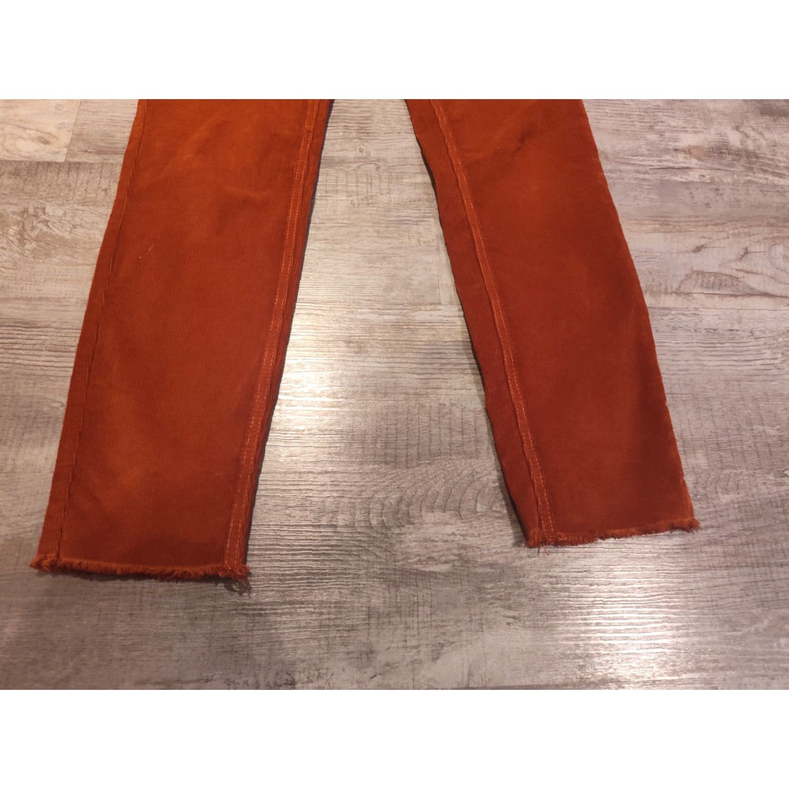 Free People VINTAGE Free People Pants Womens 28 Regular Tapered Corduroy Ankle Fall Seasonal Orange Size 28" / US 6 / IT 42 - 3 Thumbnail
