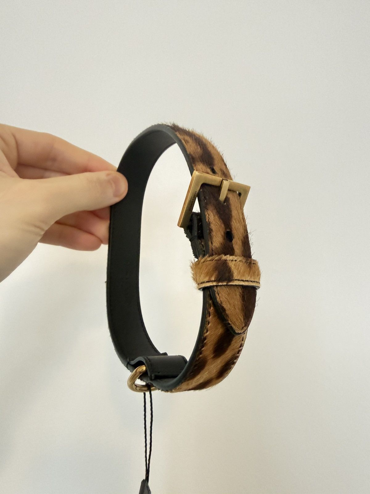 Saint Laurent Paris Saint Laurent Dog Collar in Pony-skin Look Leather Size ONE SIZE - 3 Thumbnail