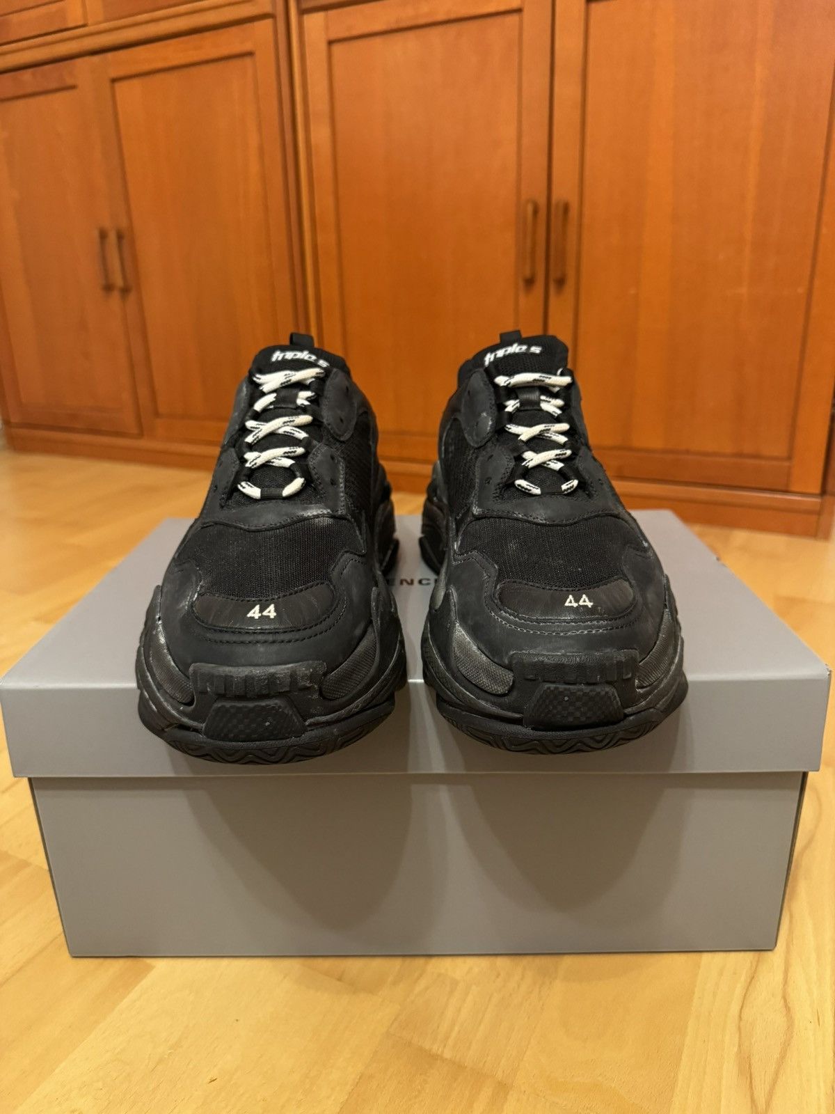 Balenciaga Balenciaga Triple S Triple Black Made In Italy Size US 11 / EU 44 - 6 Thumbnail