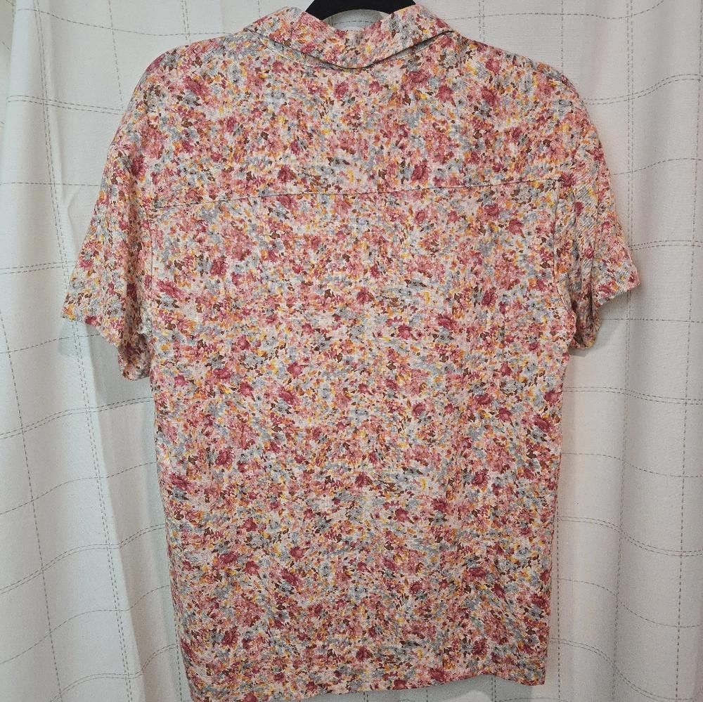 Designer Black Tape Floral Button Down Size S / US 4 / IT 40 - 6 Thumbnail