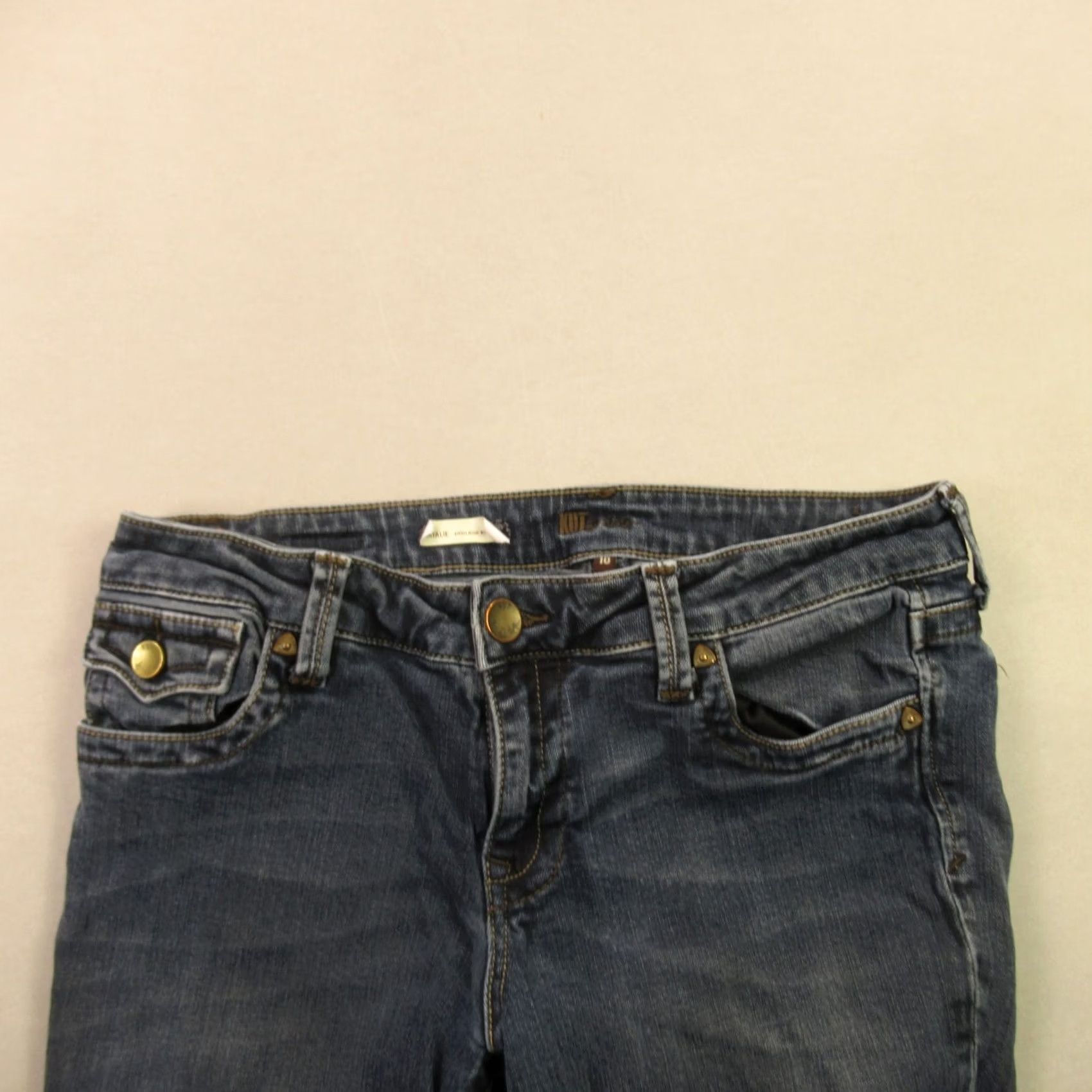 Vintage KUT from the Kloth Jeans Women 10 Lightweight Straight Leg Stretch Pockets Blue Size 32" / US 10 / IT 46 - 2 Thumbnail