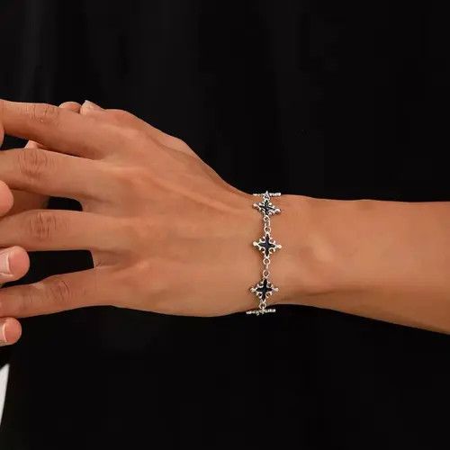 VIBE Gothic Punk Vintage Cross Charm Bracelet Size ONE SIZE - 5 Thumbnail
