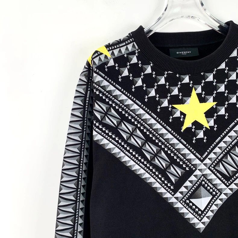 Givenchy Givenchy Black Geometric Pattern Print Cotton T-Shirt Size US S / EU 44-46 / 1 - 3 Thumbnail