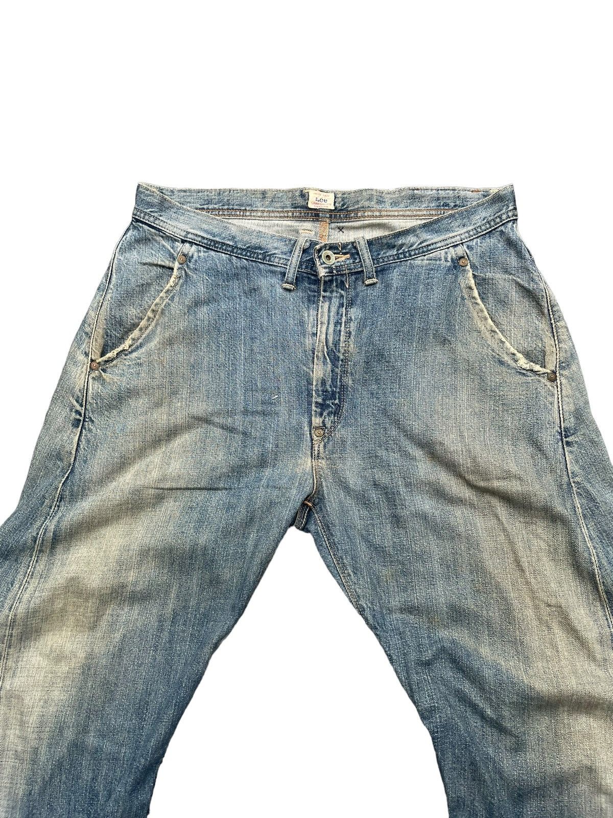 Lee × Vintage Vintage Lee Union Made Faded Distresed Denim Size US 36 / EU 52 - 3 Thumbnail