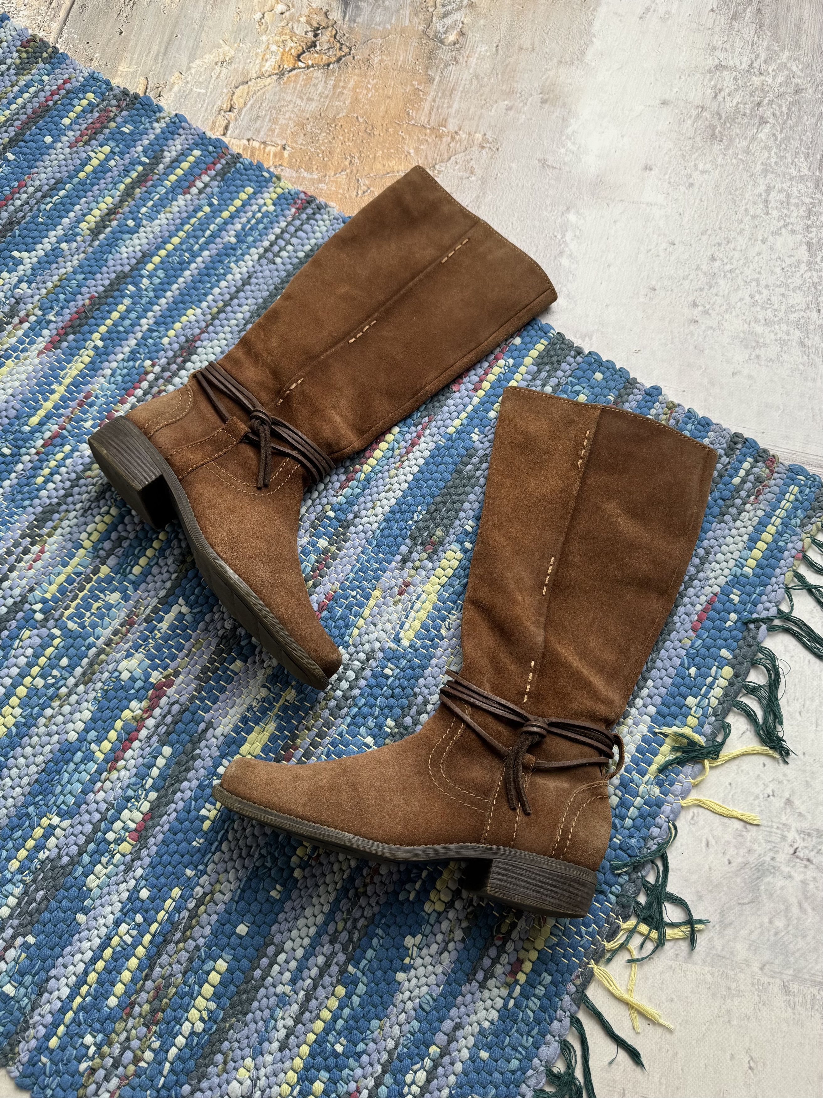 Vintage Vintage Leather Boots With Ropes A8(V1)D15 Size US 9 / IT 39 - 1 Thumbnail