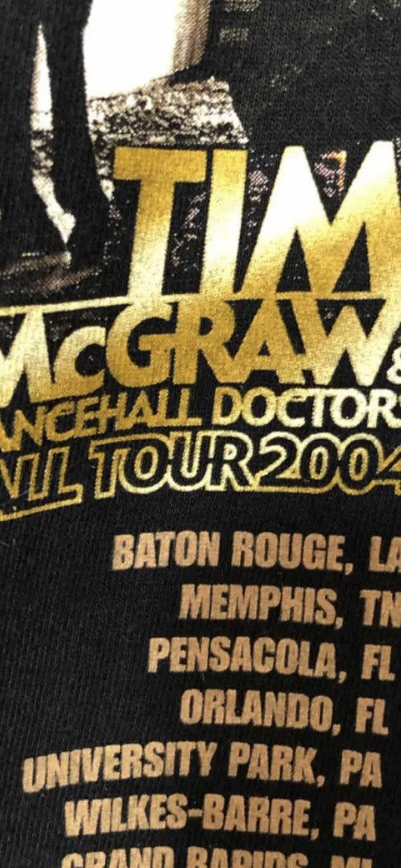 Vintage Tim Mc Graw vintage 2004 tshirt fall tour M black country Size US M / EU 48-50 / 2 - 3 Thumbnail