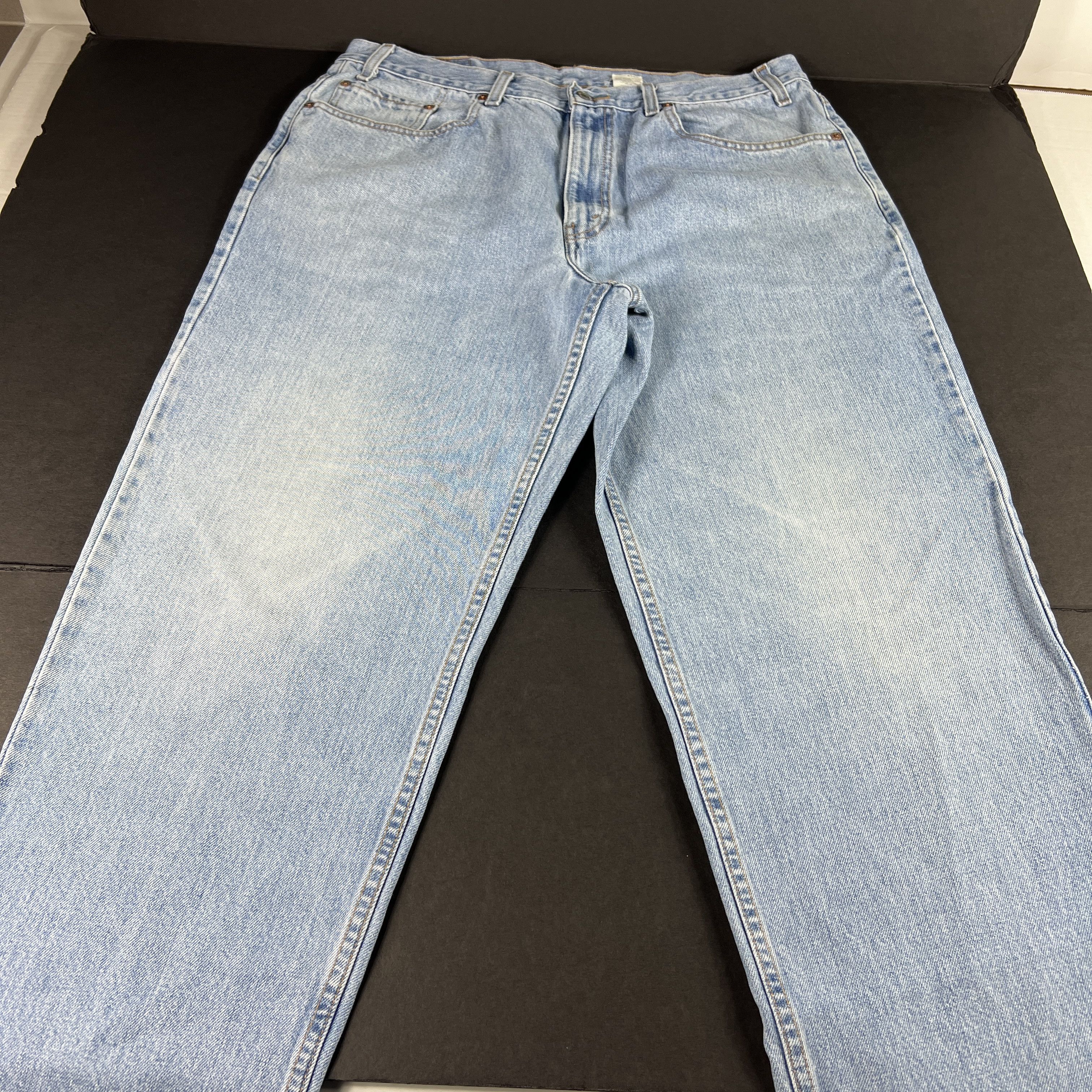 Levi's × Vintage VTG 90s Levi's Jeans 550 Relaxed Light Blue Cotton Denim Size US 36 / EU 52 - 1 Thumbnail