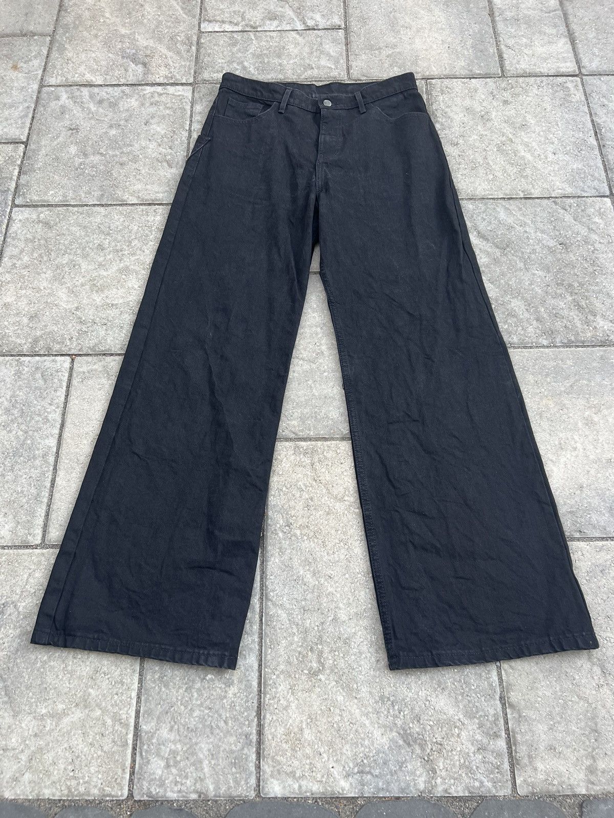 Somar × Staatsballett × Unsound Rags Nicholasaguas Raw Wide Leg Jovo Jeans v2 Size US 33 - 18 Thumbnail