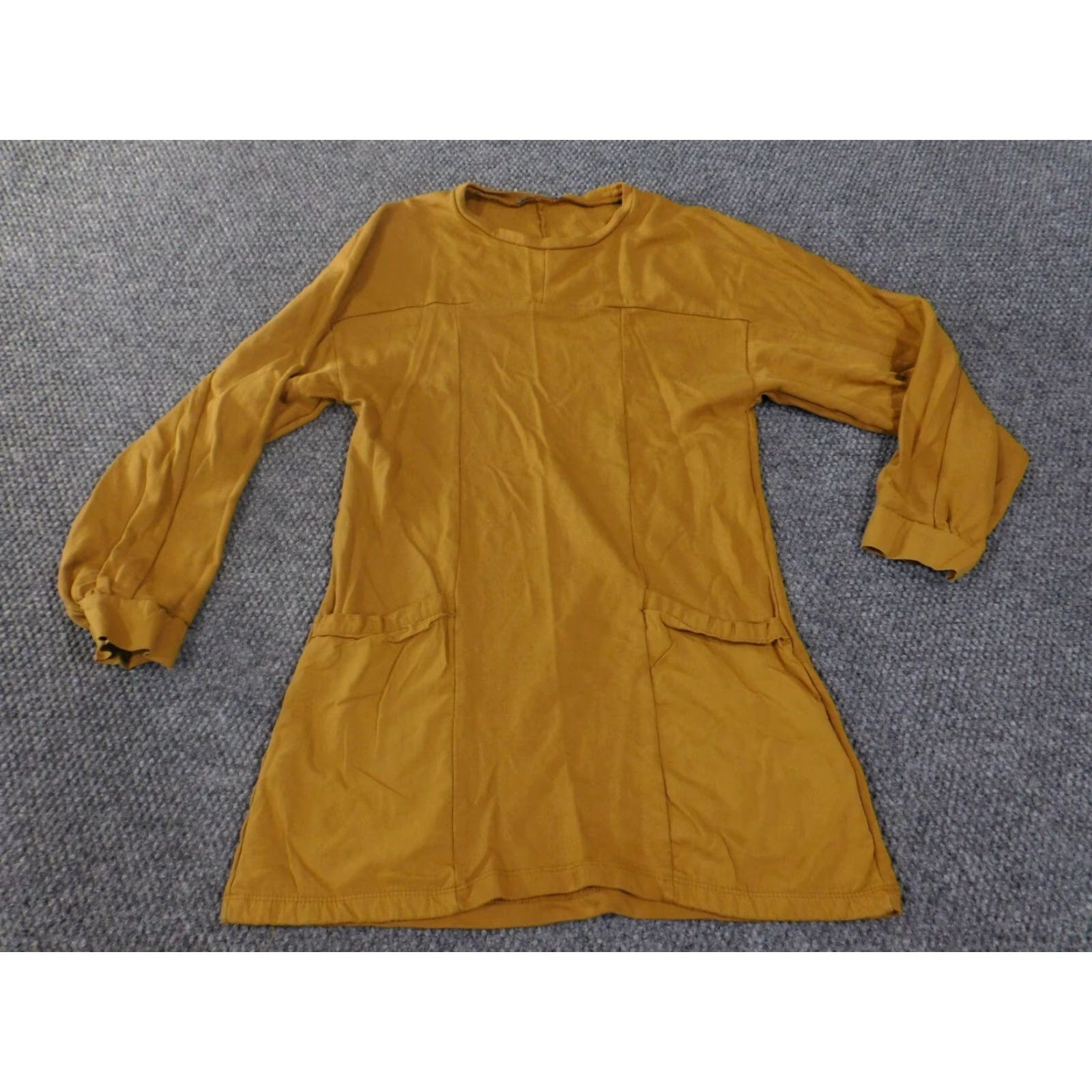 Zara Zara Women Dress Short Solid Brown Cotton Stretch A-Line Casual Size 28" / US 6 / IT 42 - 3 Thumbnail