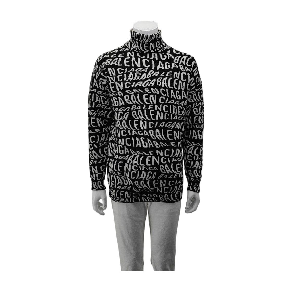Balenciaga Balenciaga Allover Logo Sweater Size XS Size US XS / EU 42 / 0 - 1 Thumbnail