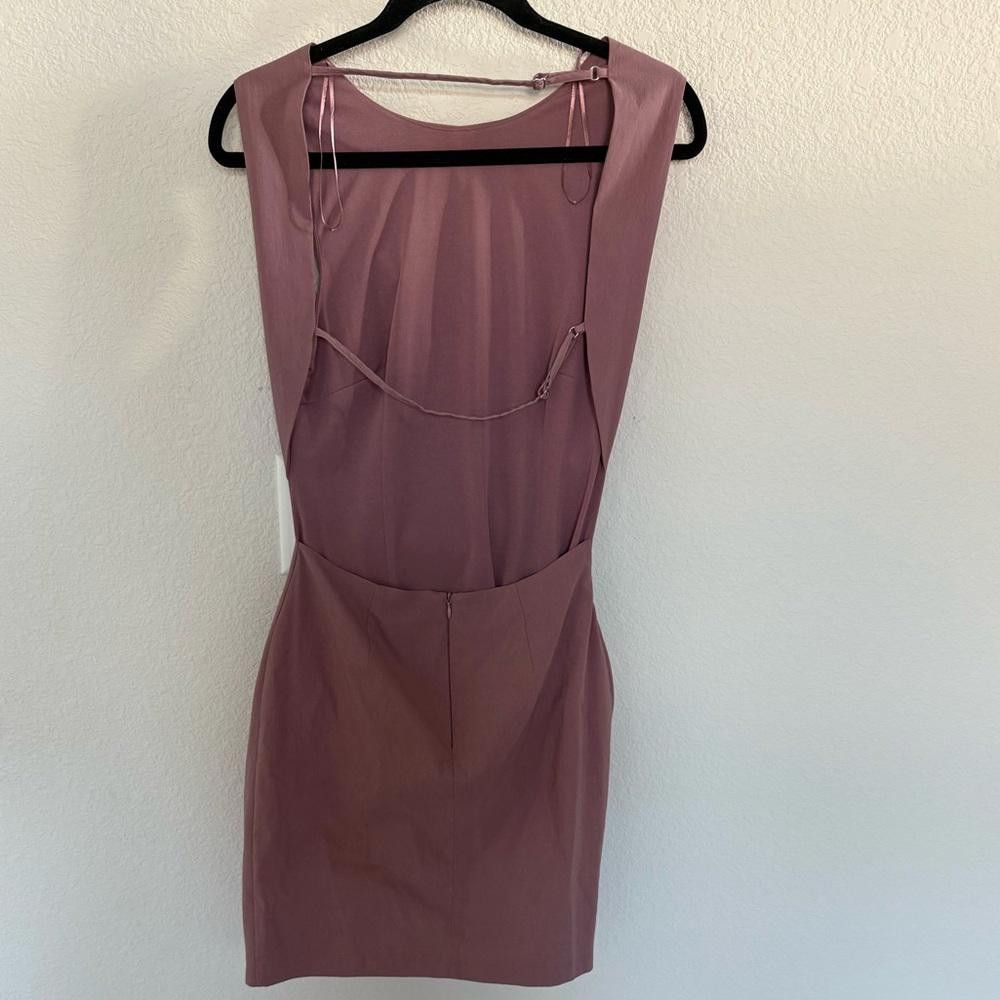 Zara ZARA Backless Mauve Pink Ruched Mini Dress Medium NEW Size M / US 6-8 / IT 42-44 - 9 Thumbnail
