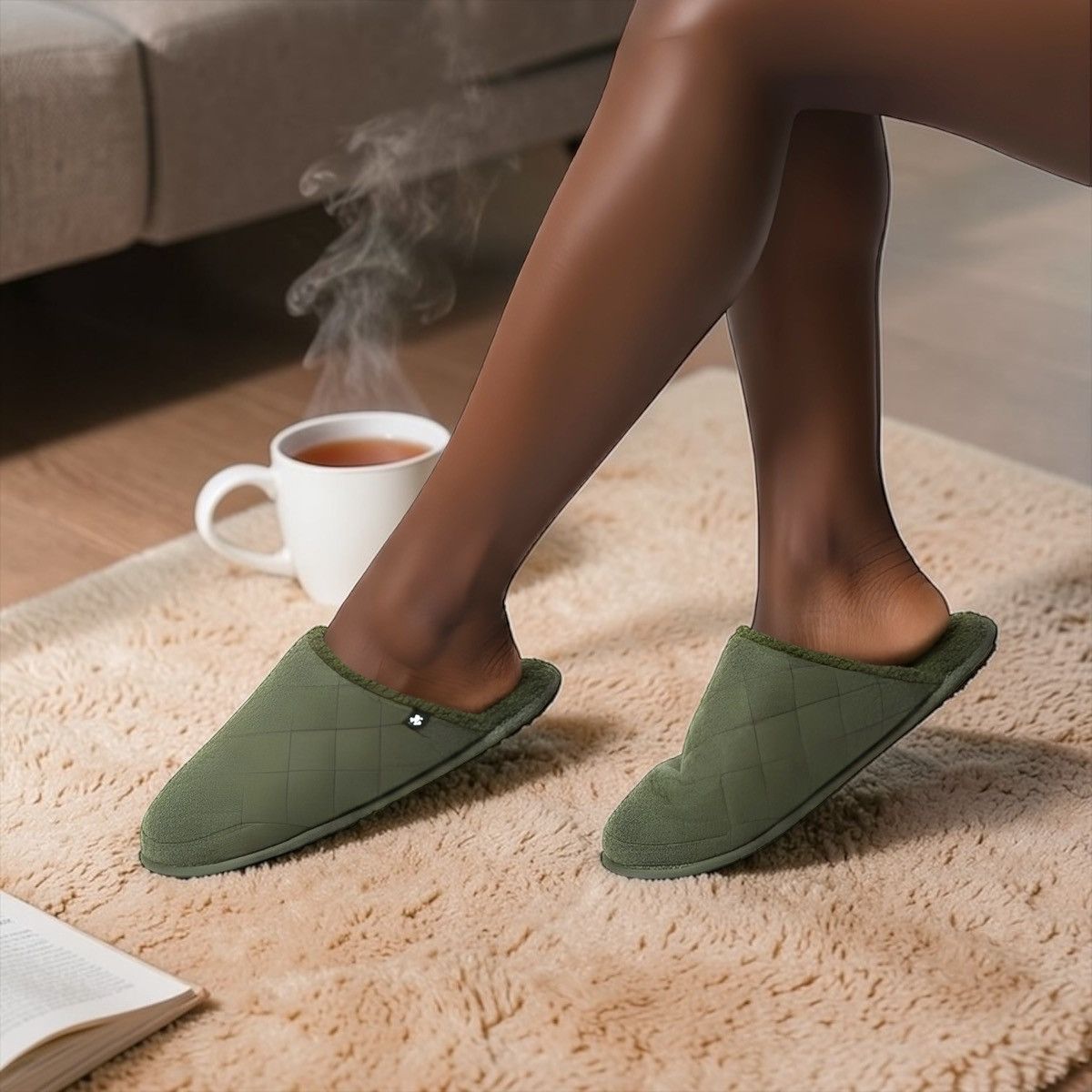 Lucky Brand Lucky Brand Green Slippers Mens 7-8, Women’s 8.5-9.5 Size US 8.5 / IT 38.5 - 2 Thumbnail