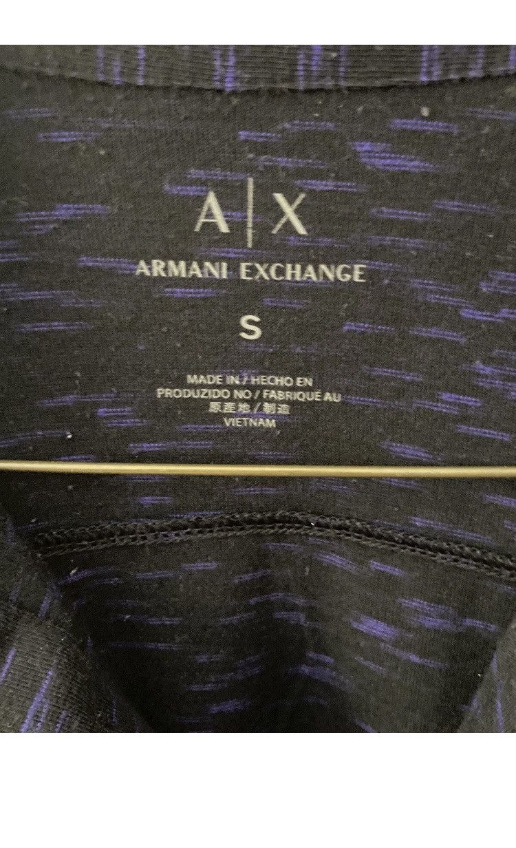 Armani Exchange Armani Exchange Contrast Short Sleeve Polo Black Purple S Size US S / EU 44-46 / 1 - 2 Thumbnail