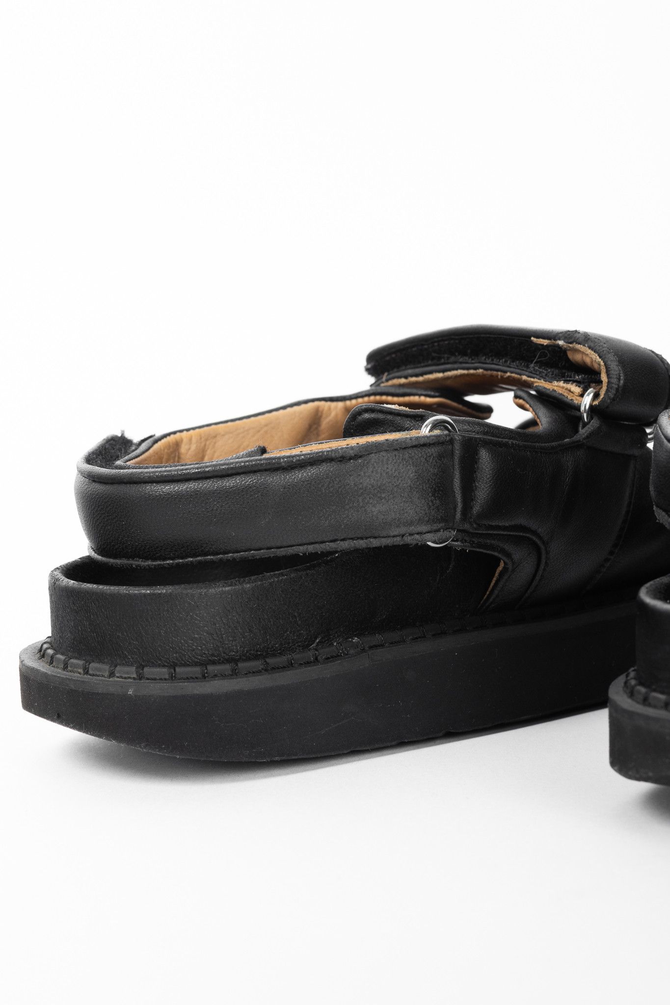 Isabel Marant Isabel Marant Madee Black Leather Padded Dad Sandals Size US 8.5 / IT 38.5 - 9 Thumbnail
