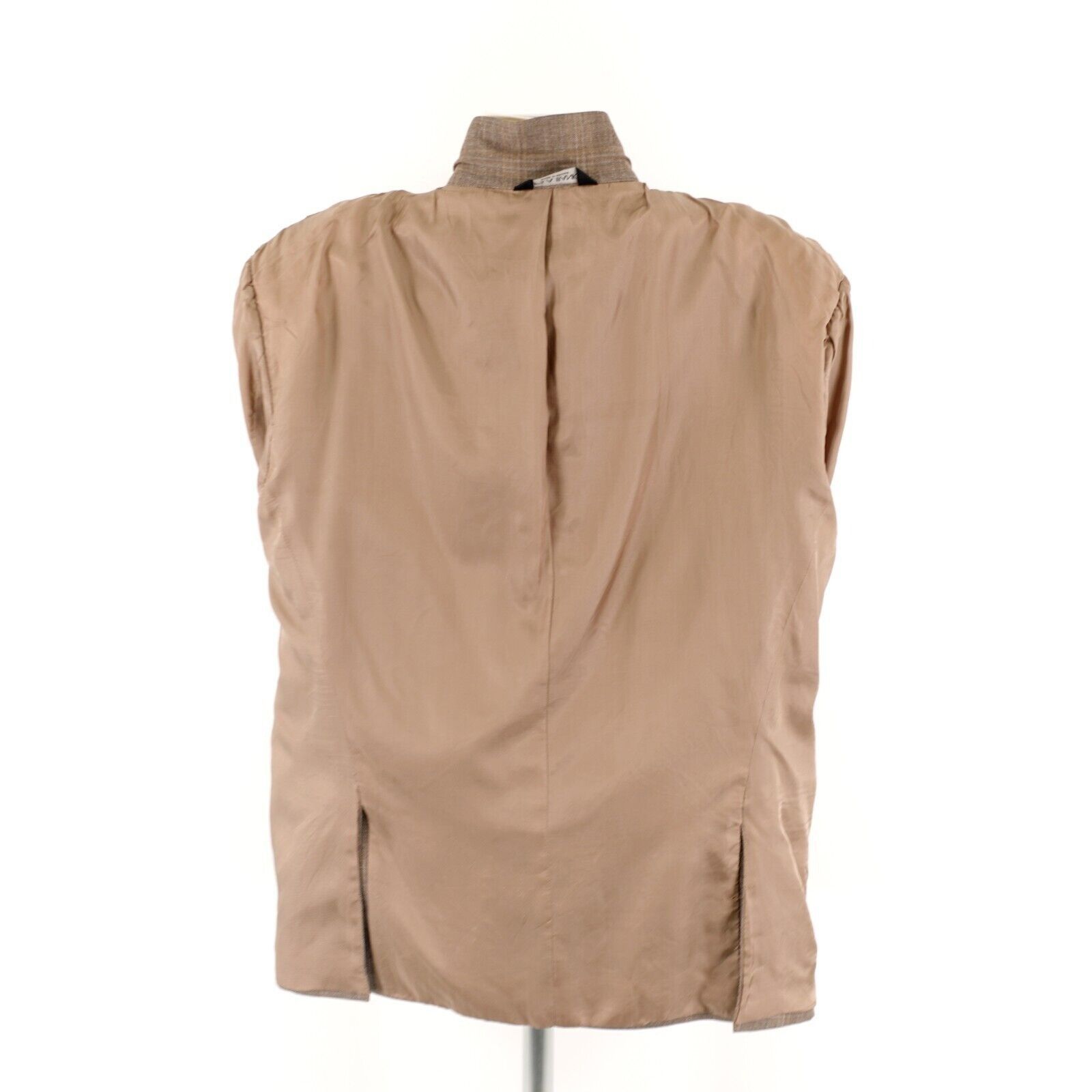 Jos. A. Bank Jos A Bank Signature Wool Silk Linen Tan Plaid 2 Button Spor Size 44R - 13 Thumbnail