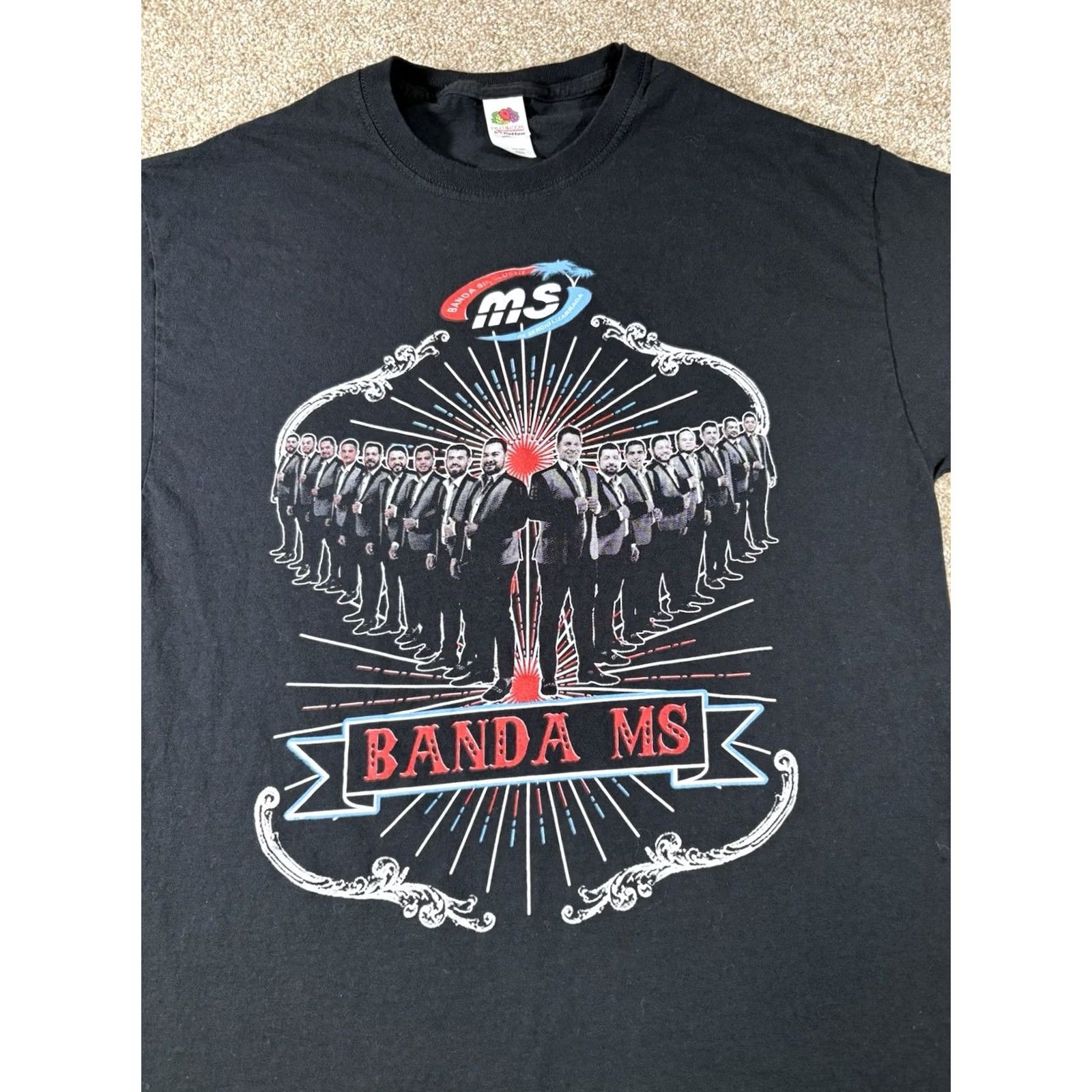 Fruit Of The Loom 2023 Banda MS Sinaloense De Sergio Lizarraga T Shirt Adult Medium Black Short Sleeve Music Cotton Size US M / EU 48-50 / 2 - 3 Thumbnail