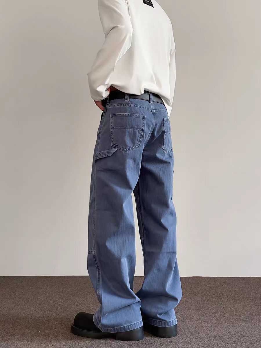 Japanese Brand × Vintage Vintage Street Workwear Aged Blue Lumberjack Pants Size US 34 / EU 50 - 3 Thumbnail