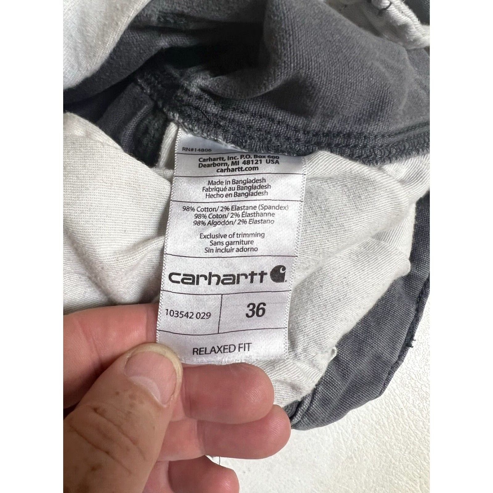 Carhartt Carhartt Men's Cargo Shorts Gray 34 Relaxed Fit 10.5in Inseam Canvas Utility Pockets Workwear Outdoor Modern Casual Size US 34 / EU 50 - 4 Thumbnail
