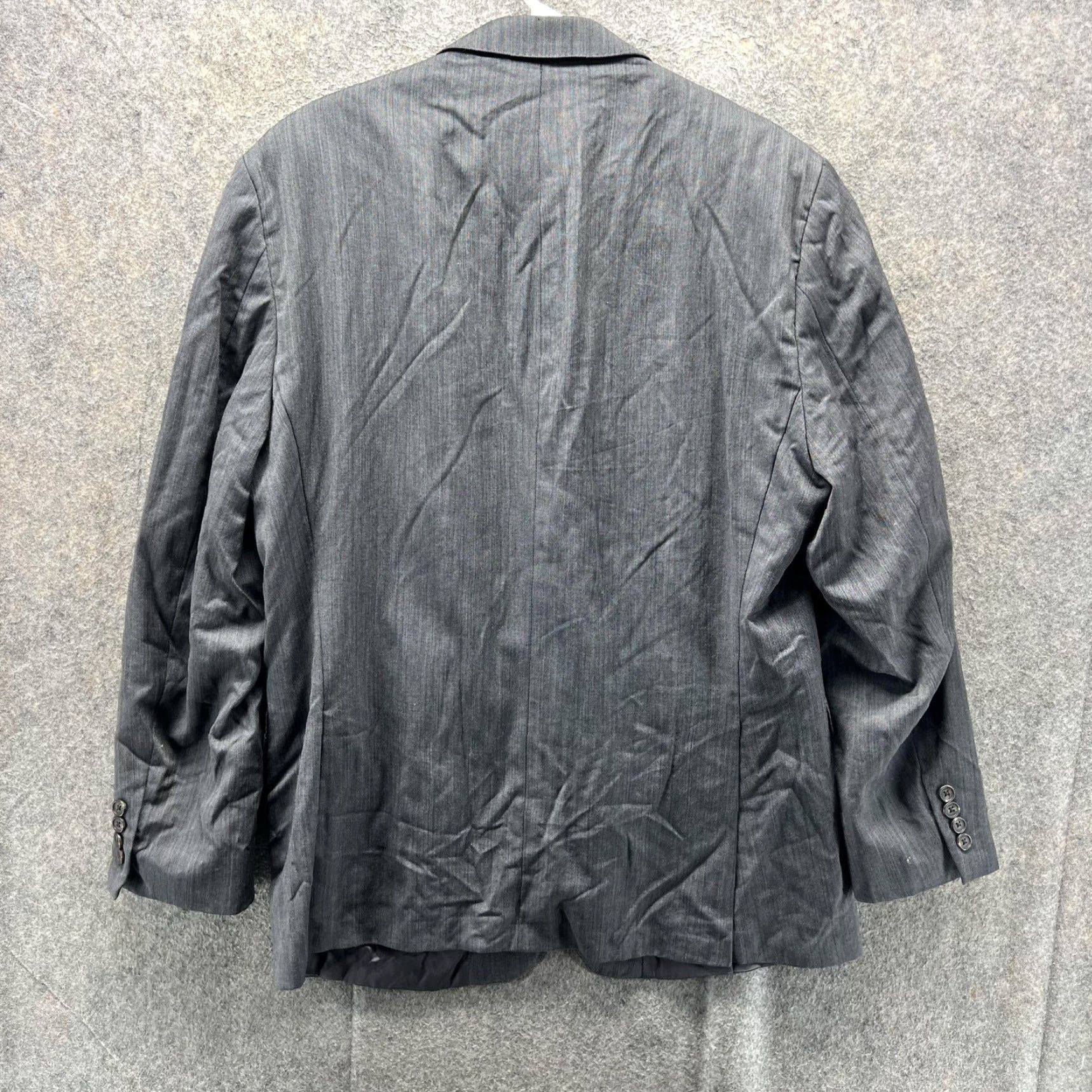 Ralph Lauren VINTAGE Lauren Ralph Lauren Blazer Mens 44R Gray Wool Slim Fit Sport Coat Jacket Size 44R - 2 Thumbnail