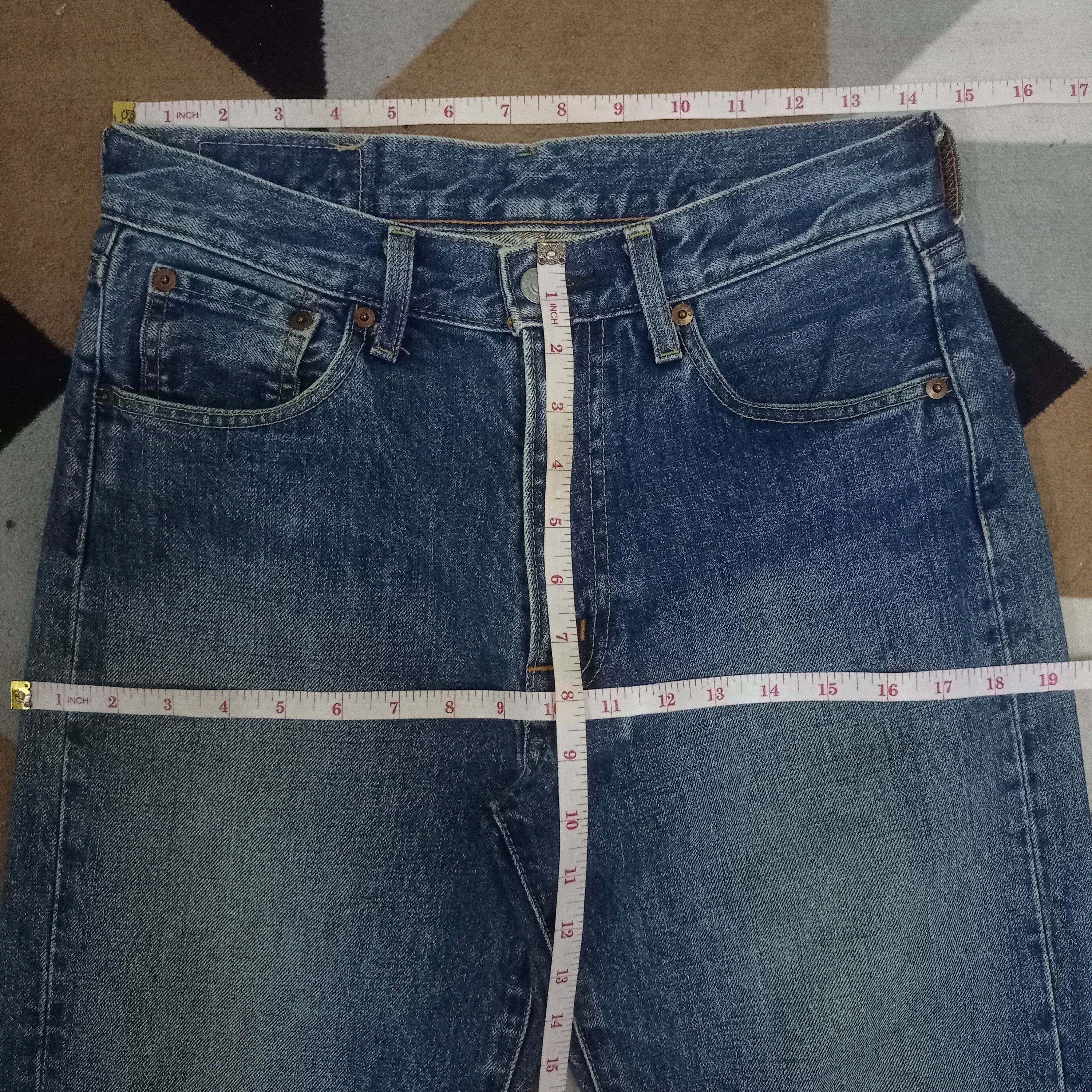 Japanese Brand Vintage Japanese Brand Faded Straight Loose Jeans 28x29 Size US 28 / EU 44 - 8 Thumbnail