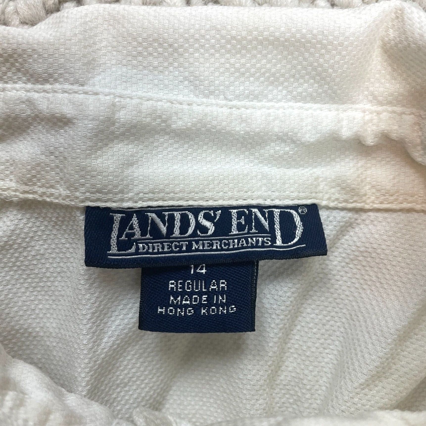 Lands' End VINTAGE Land's End Shirt Womens XL White Button-Up Long Sleeve Cotton Collared Top Size XL / US 12-14 / IT 48-50 - 2 Thumbnail