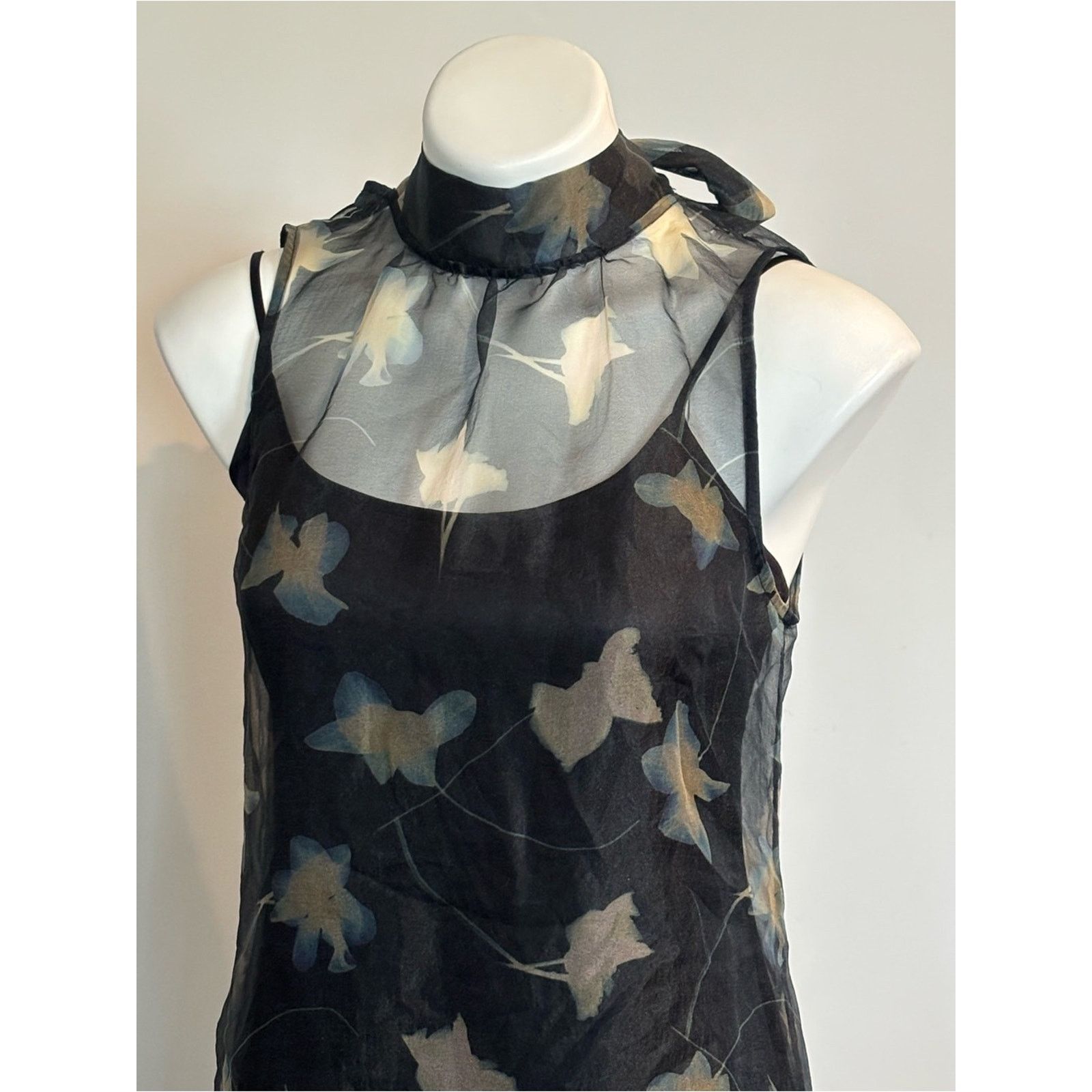 Staud STAUD Albee Black Sheer Maxi alette dress Mockneck small Size S / US 4 / IT 40 - 4 Thumbnail
