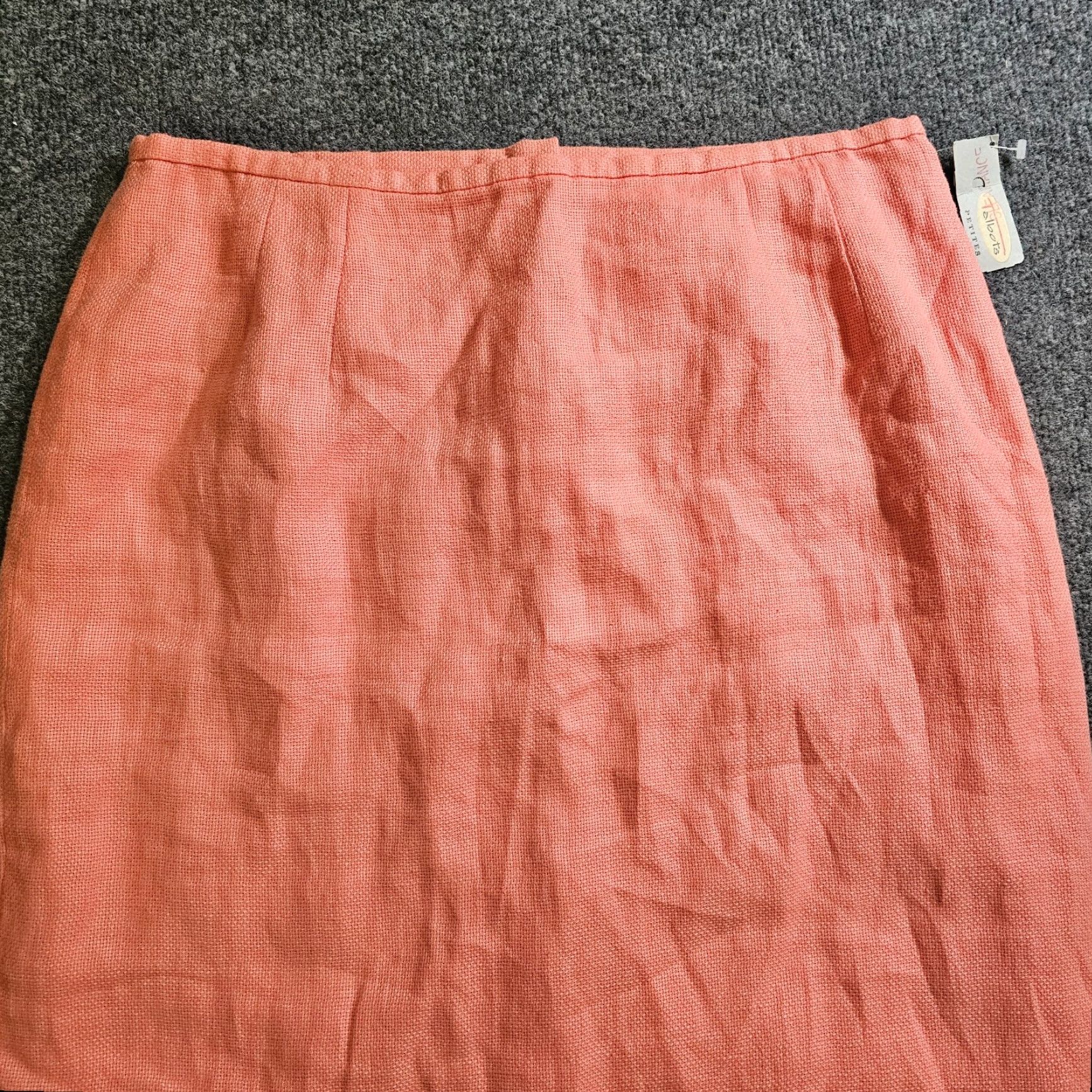Talbots VINTAGE Talbots Skirt Womens 14P Pink Linen Pencil Straight Career Size 36" / US 14 / IT 50 - 2 Thumbnail