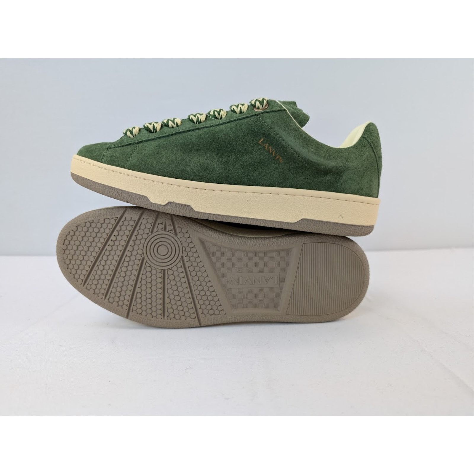 Lanvin o1rshd1 Curb Lite Low-Top Sneakers in Dark Green Size US 13 / EU 46 - 14 Thumbnail