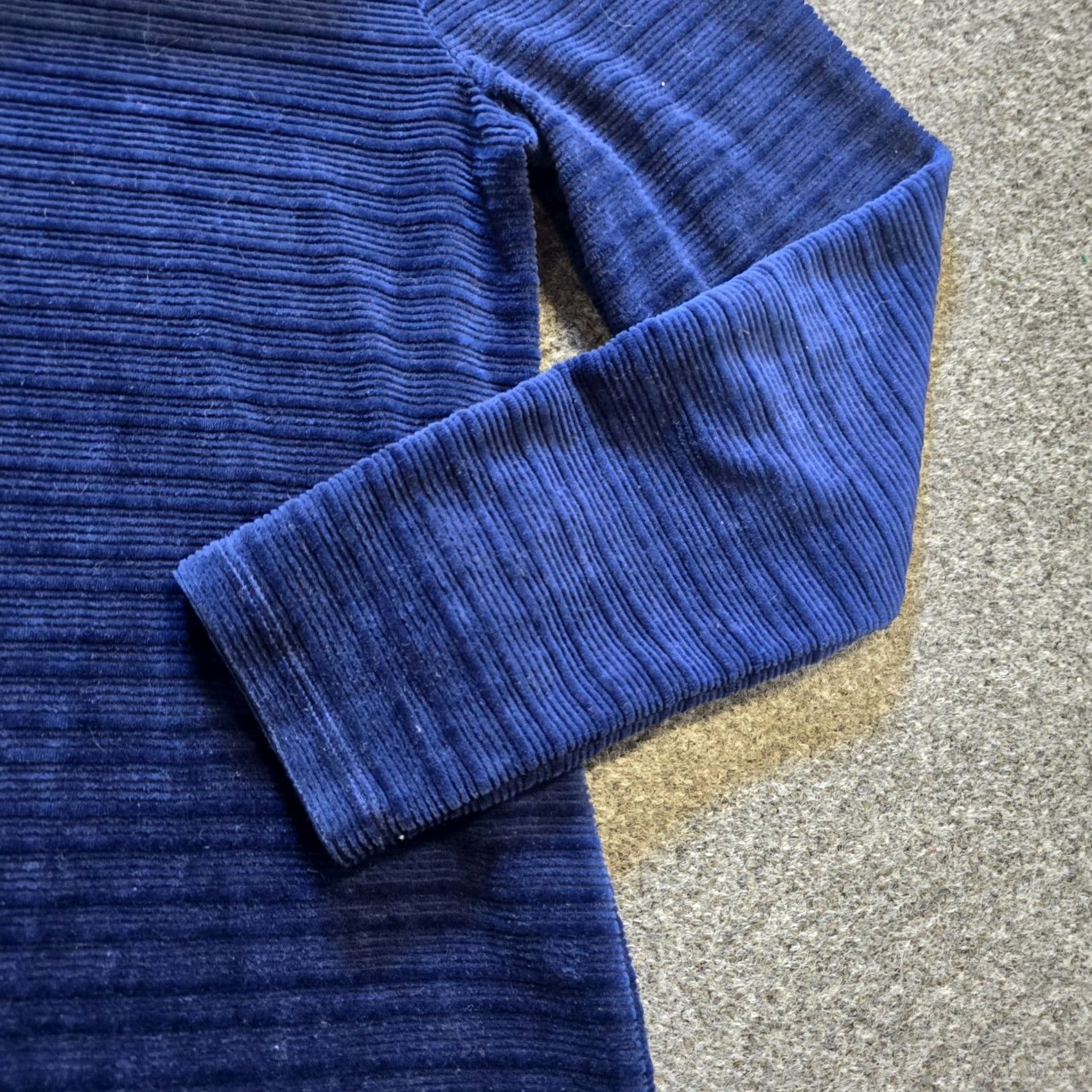 Talbots Talbots Top Womens Petite Medium Blue Velour Turtleneck 3/4 Sleeve Casual Blouse Velvet Ribbed - Mens? Size M / US 6-8 / IT 42-44 - 4 Thumbnail