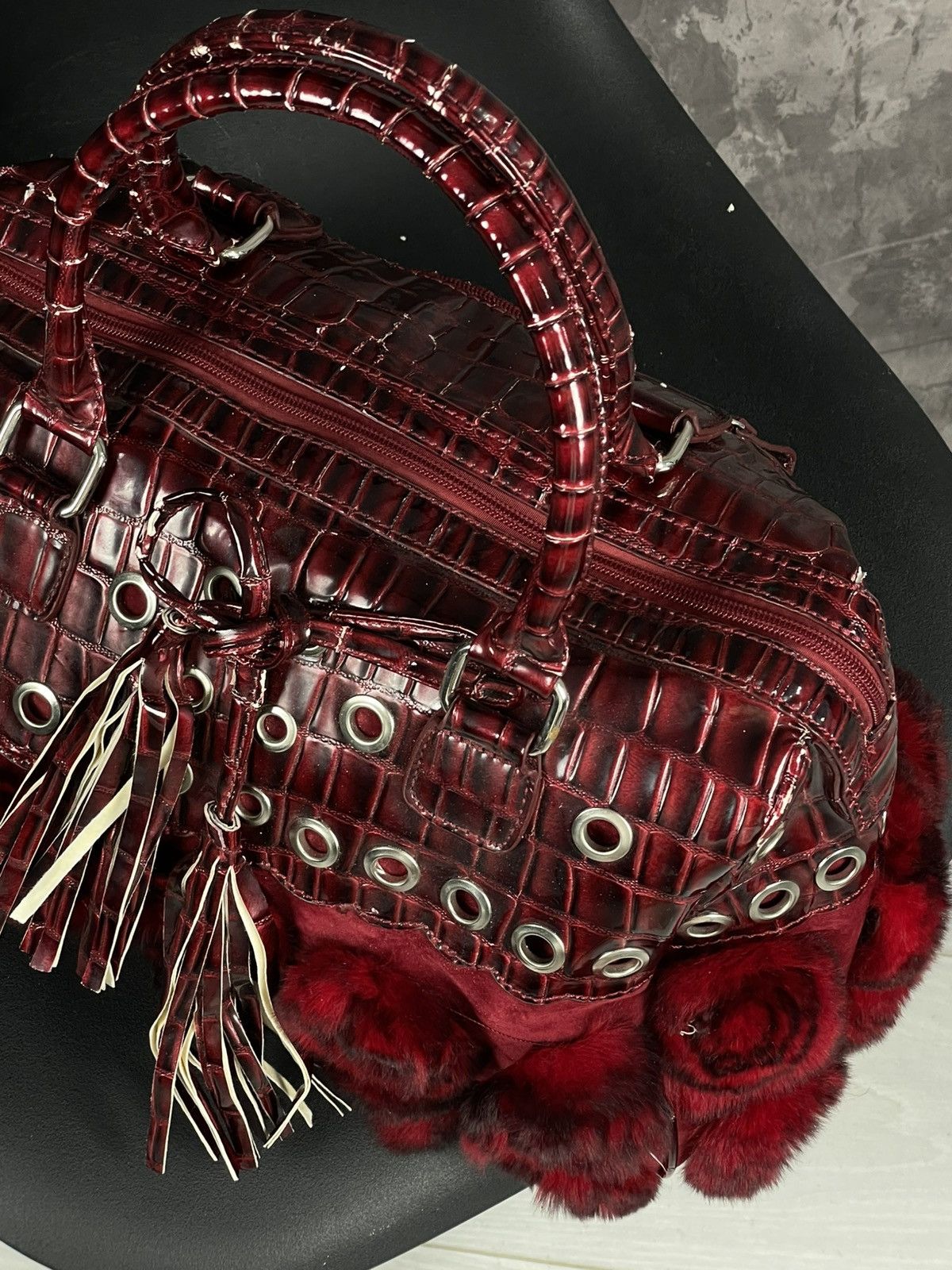 Japanese Brand Avant Garde Balenciaga Style Fur Crazy Opium Y2K Bag Size ONE SIZE - 5 Thumbnail