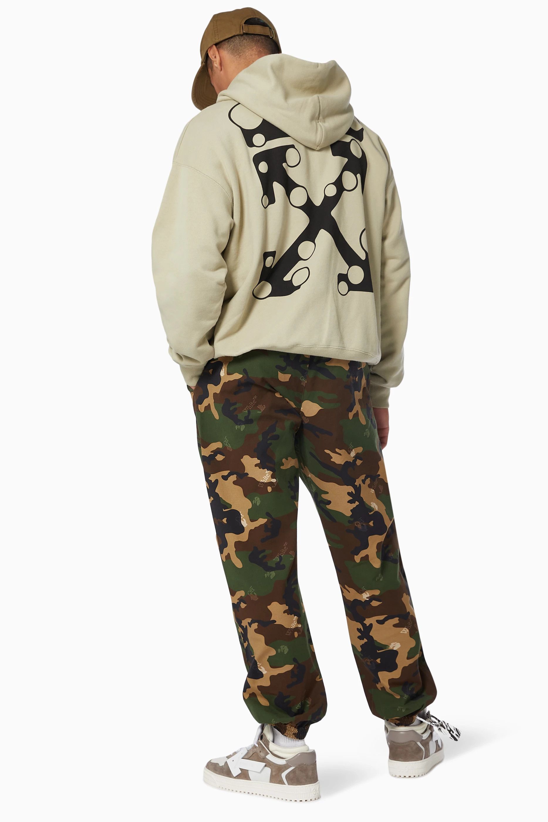 Off-White Beige Bubble Arrows Oversized Skate Hoodie Size US XXS / EU 40 - 3 Thumbnail