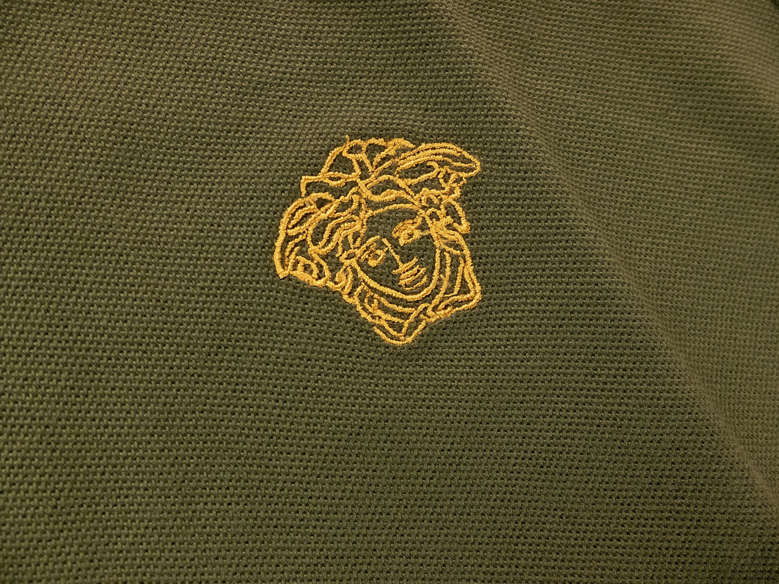 Versace VERSACE khaki green Medusa chest logo polo shirt XL Size US XL / EU 56 / 4 - 4 Thumbnail