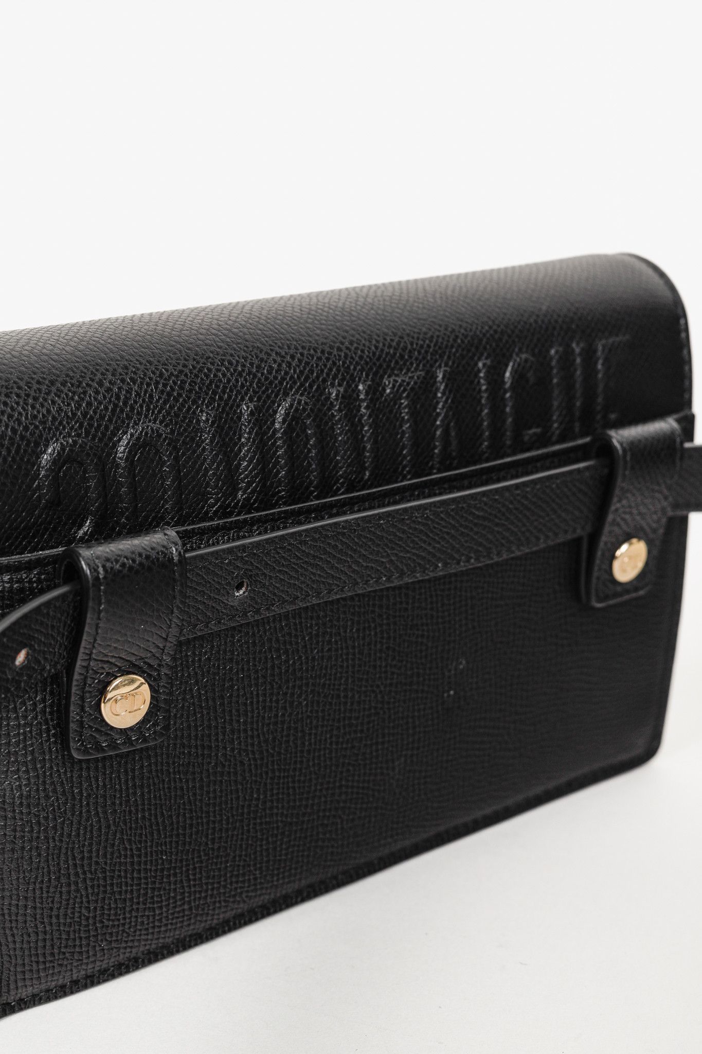 Dior Christian Dior 30 Montaigne Black Leather 2-in-1 Pouch Size ONE SIZE - 9 Thumbnail