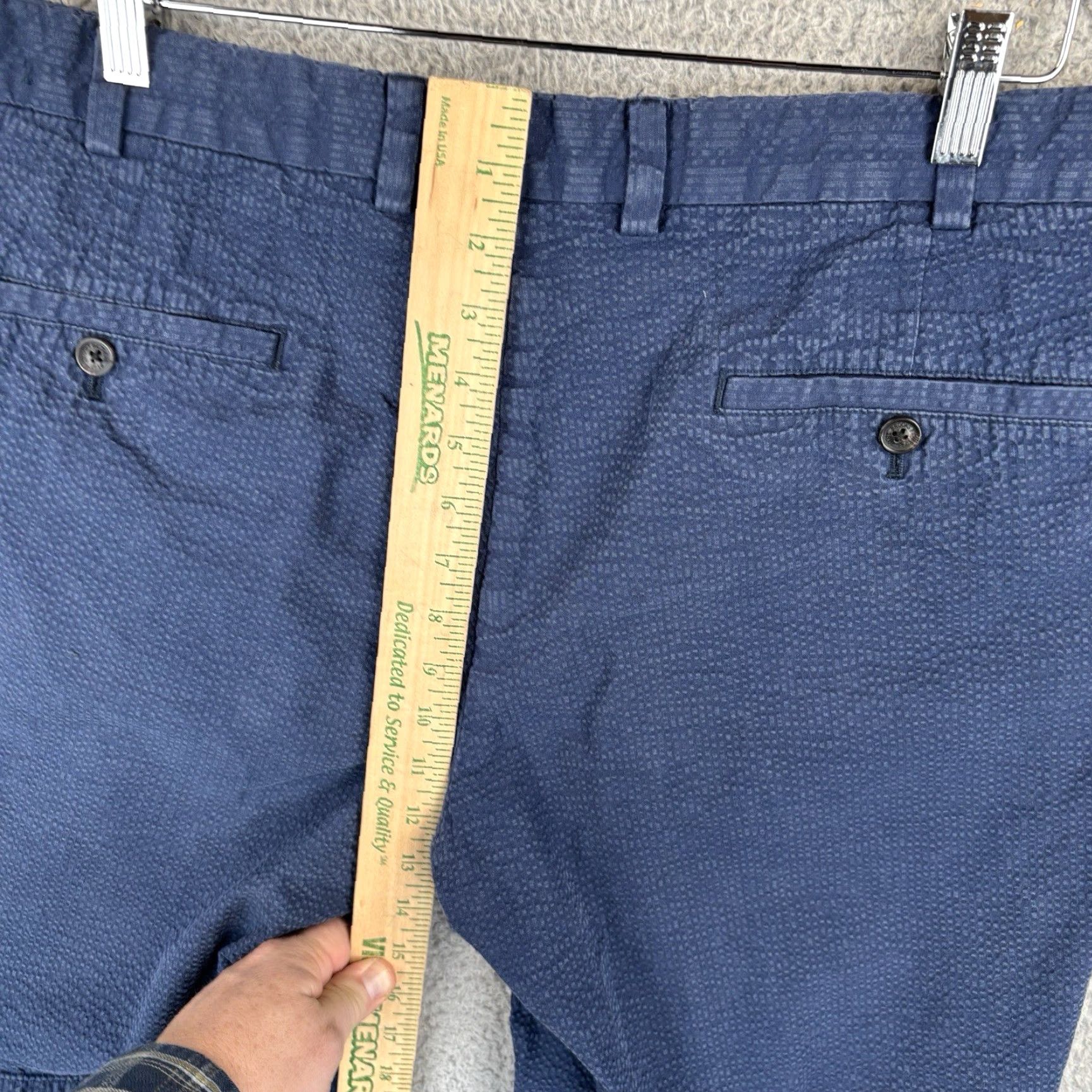 Brooks Brothers Brooks Brothers Bermuda Short Mens 36 Navy Seersucker 10" Inseam Beach Preppy Shirt? Size US 36 / EU 52 - 4 Thumbnail