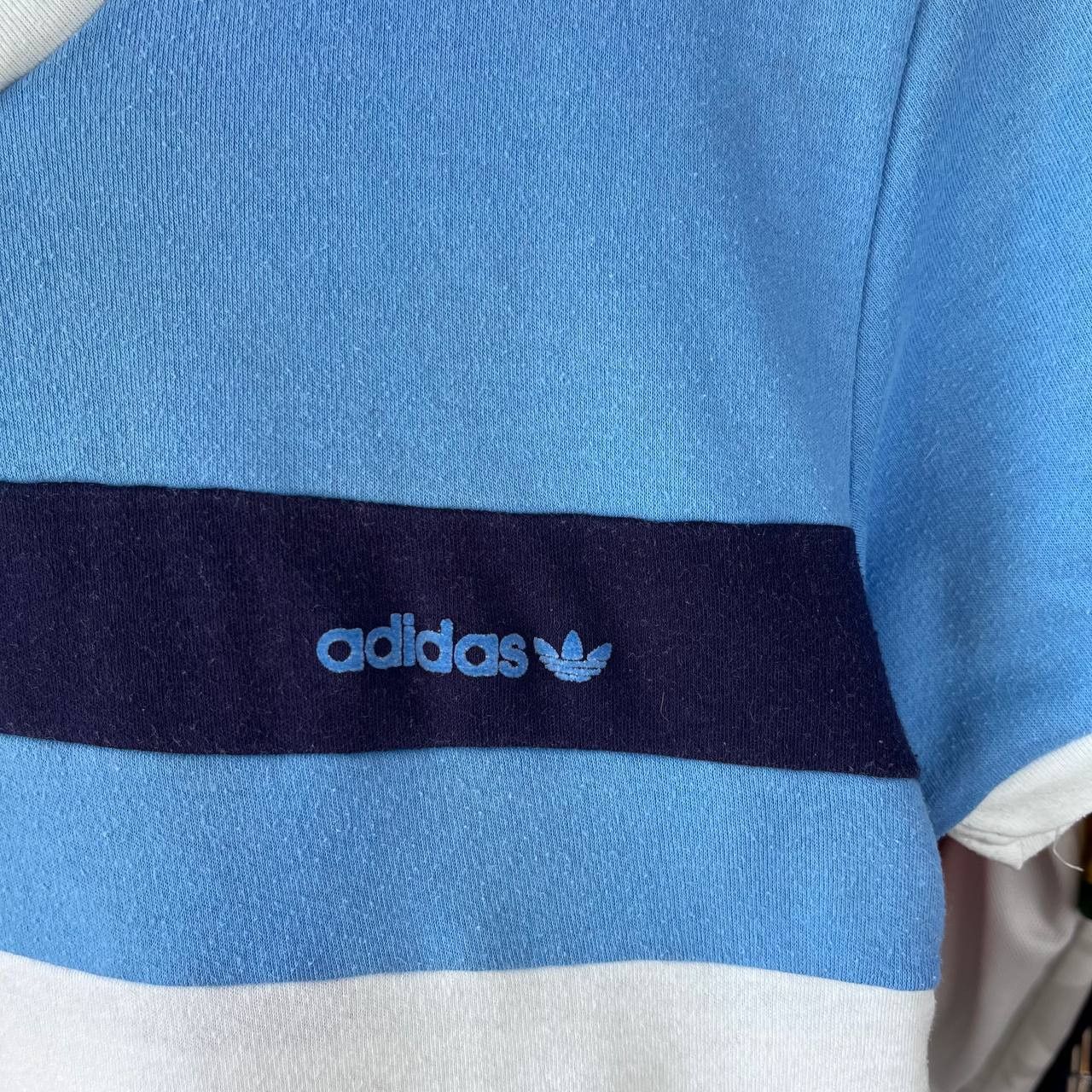 Adidas x2 80s Retro Adidas Trefoil Striped Tshirt Made in Ireland Size US S / EU 44-46 / 1 - 6 Thumbnail