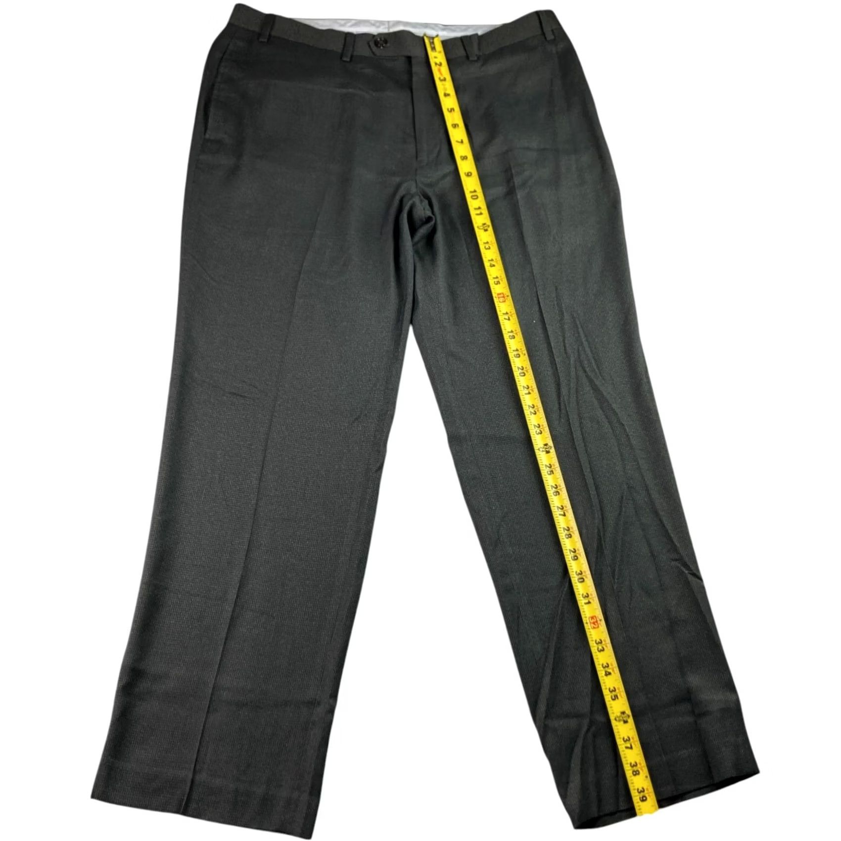 Ralph Lauren Ralph Lauren Men's Gray Polyester Stretch Dress Pants Micro Houndstooth 36x30 Size US 36 / EU 52 - 5 Thumbnail