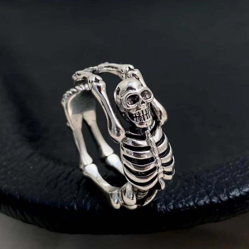 Jewelry Skull Skeleton Cuff Rings Size ONE SIZE - 2 Thumbnail