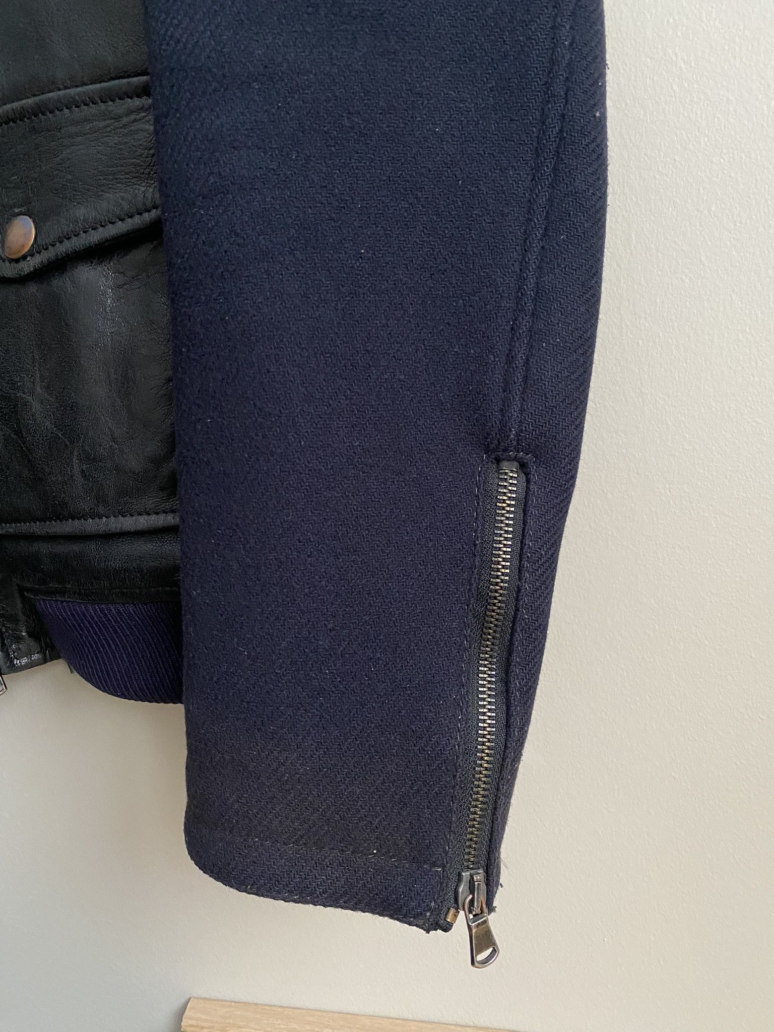 Other Calf Skin / Wool Sleeves - Flannel Lined Leather Jacket Size US L / EU 52-54 / 3 - 12 Thumbnail