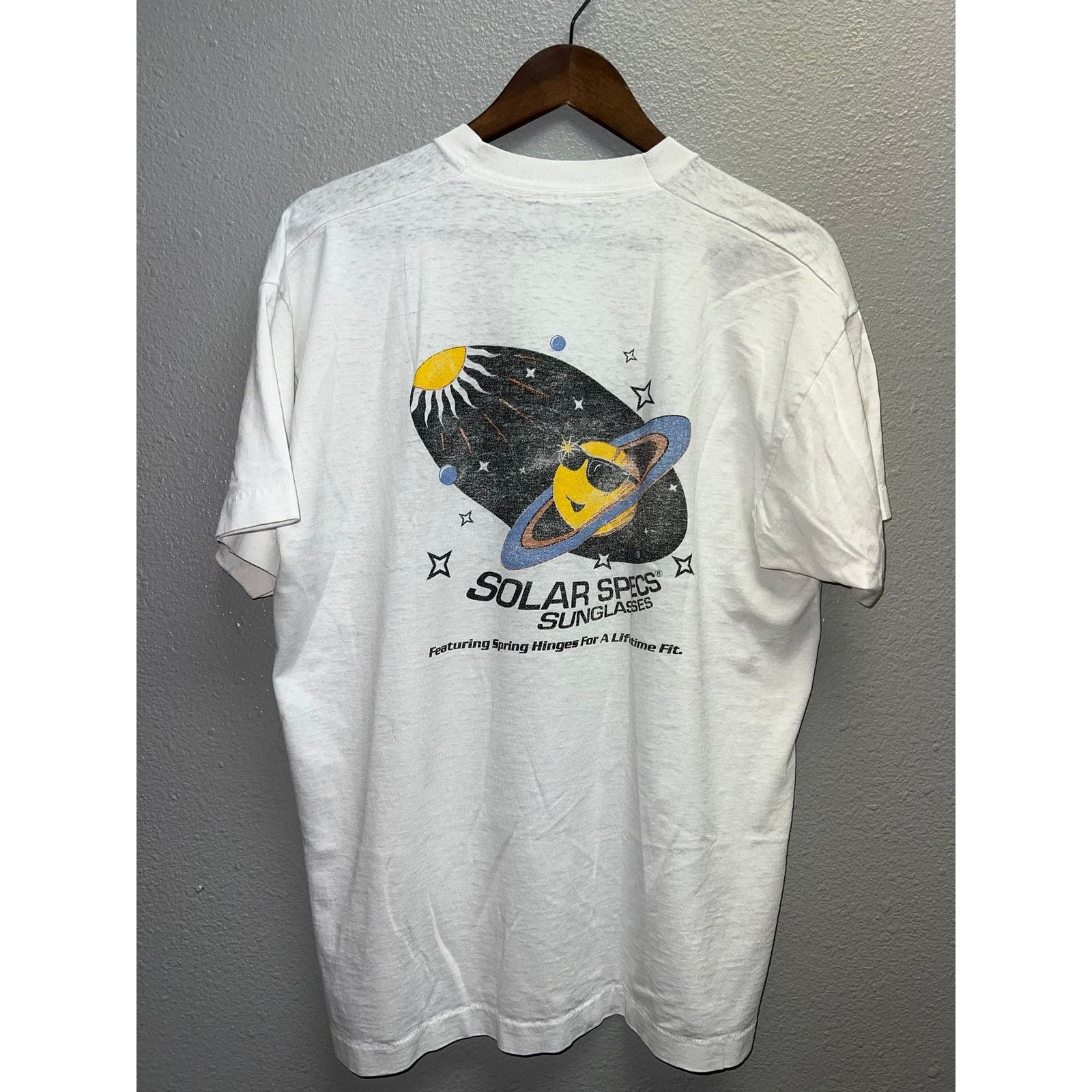 Fruit Of The Loom Vintage Solar Specs Shirt Sunglasses Space Thin Tee 90s L Size US L / EU 52-54 / 3 - 5 Thumbnail